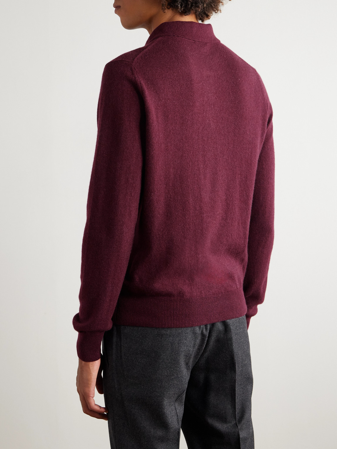  Rubinacci - Cashmere Polo Shirt - Men - Burgundy - It 48 