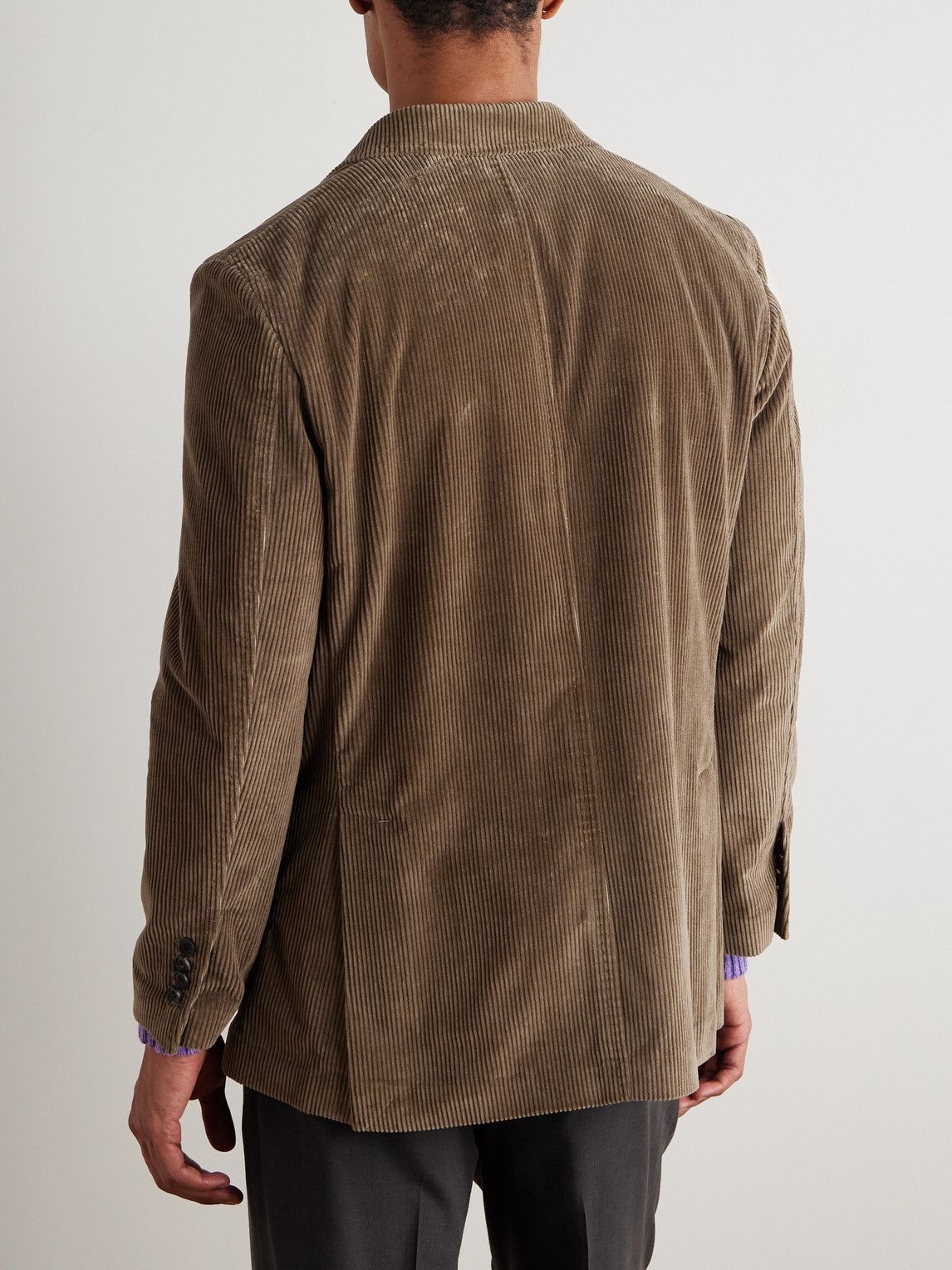 Rubinacci Cotton-corduroy Blazer In Brown