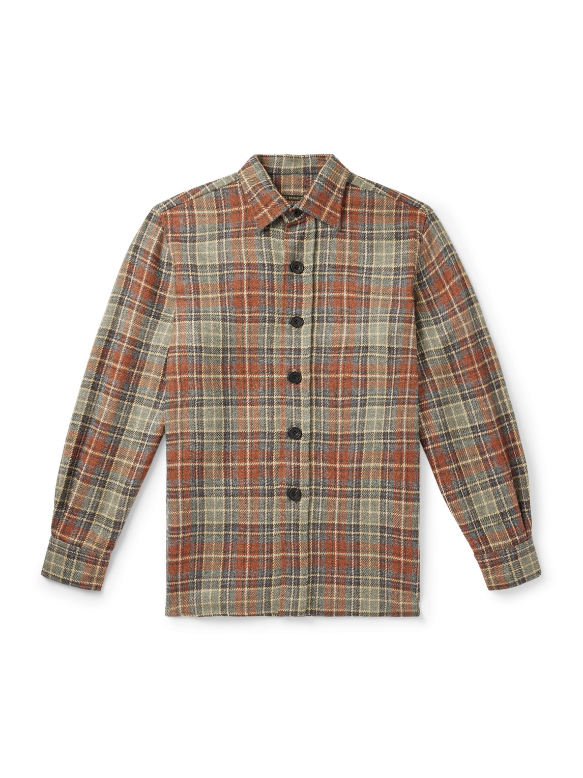 Rubinacci Checked Wool Shirt In Multi