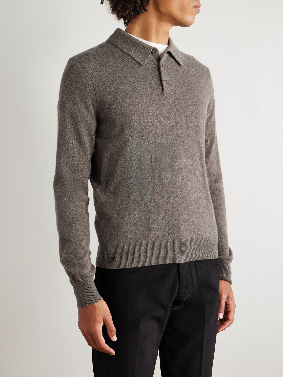  Rubinacci - Cashmere Polo Sweater - Men - Brown - It 46 