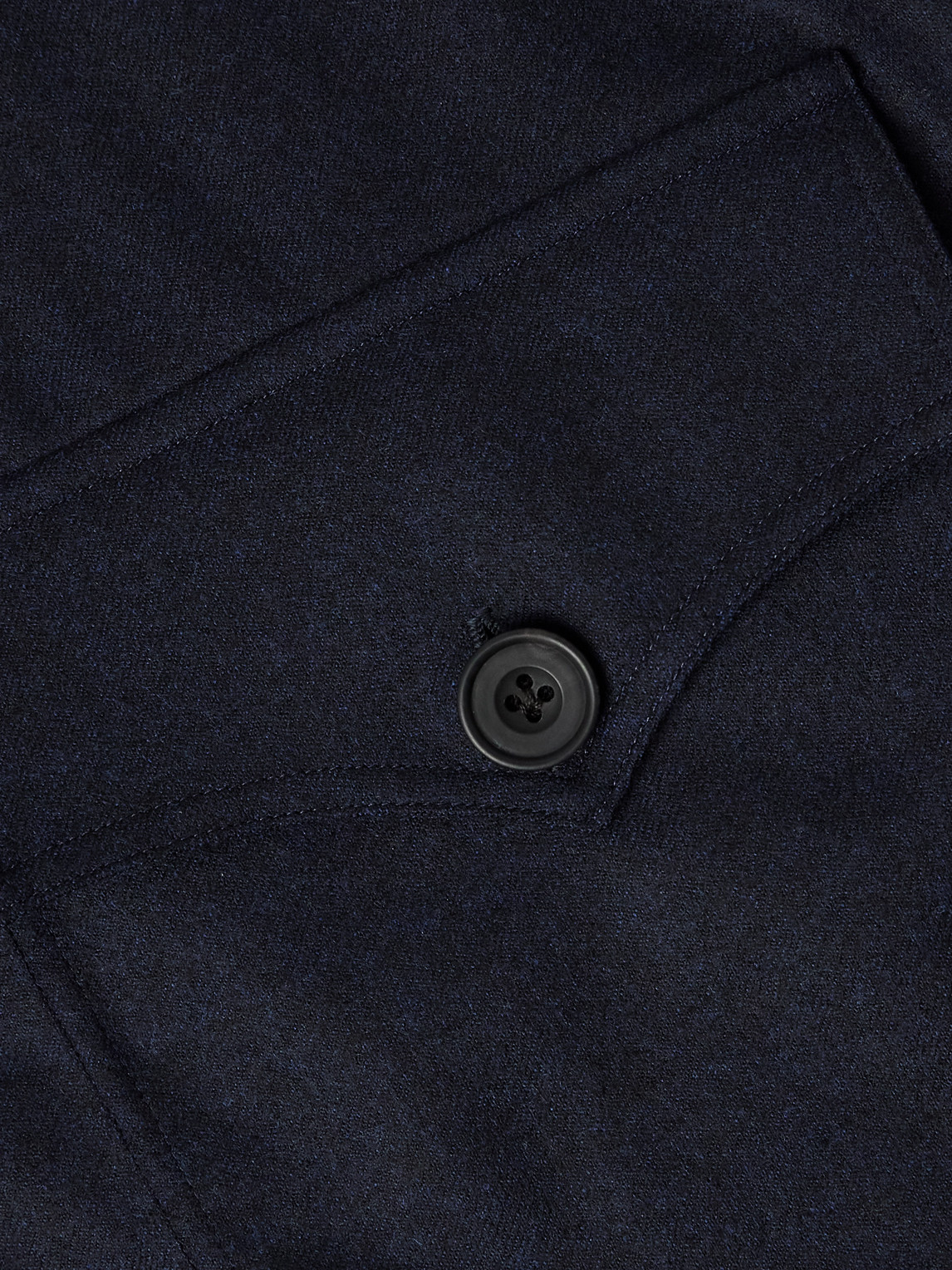 Rubinacci Safari Virgin Wool-flannel Overshirt In Blue