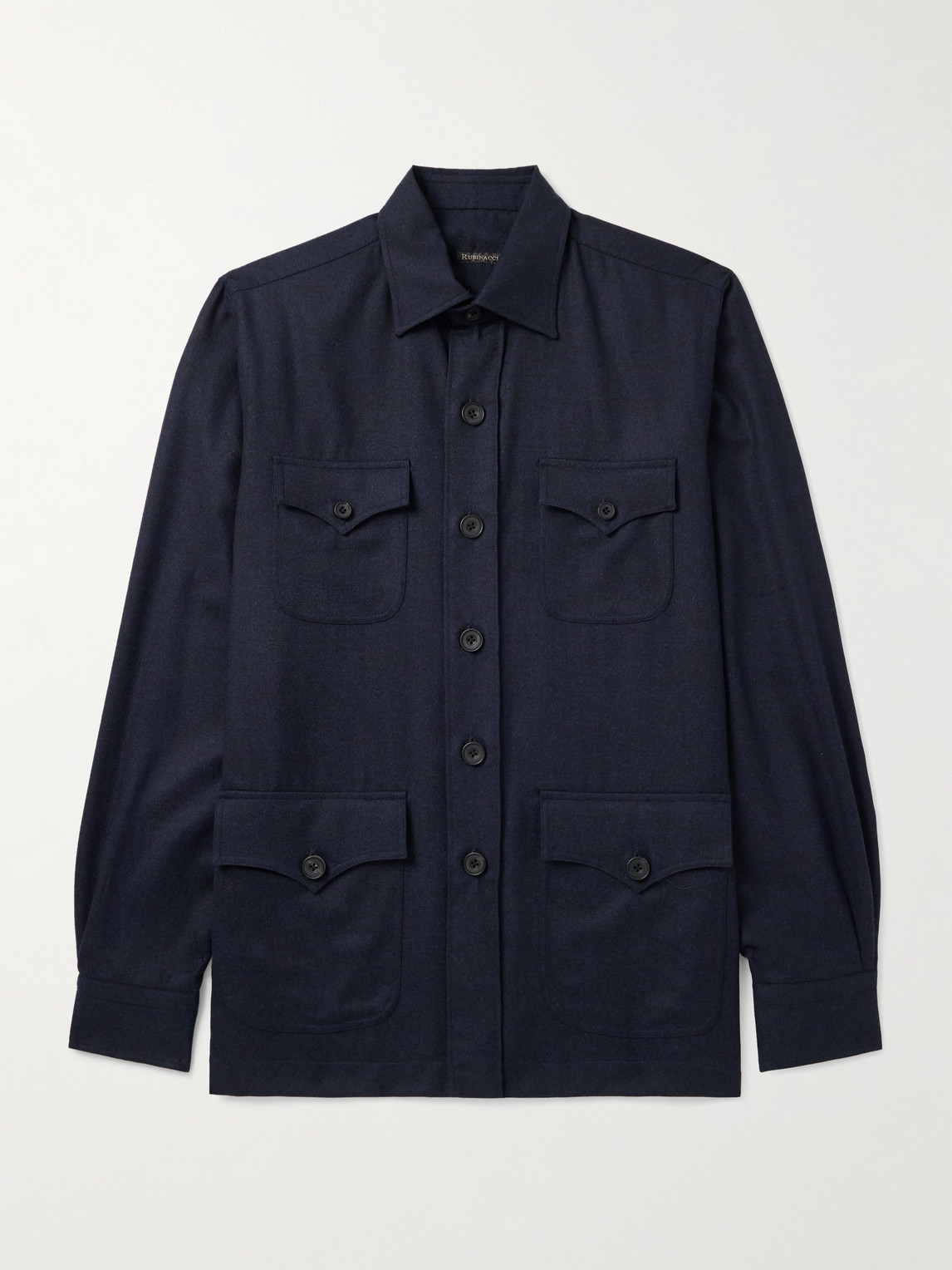 Rubinacci afari Virgin Wool-Flannel Overshirt - Men