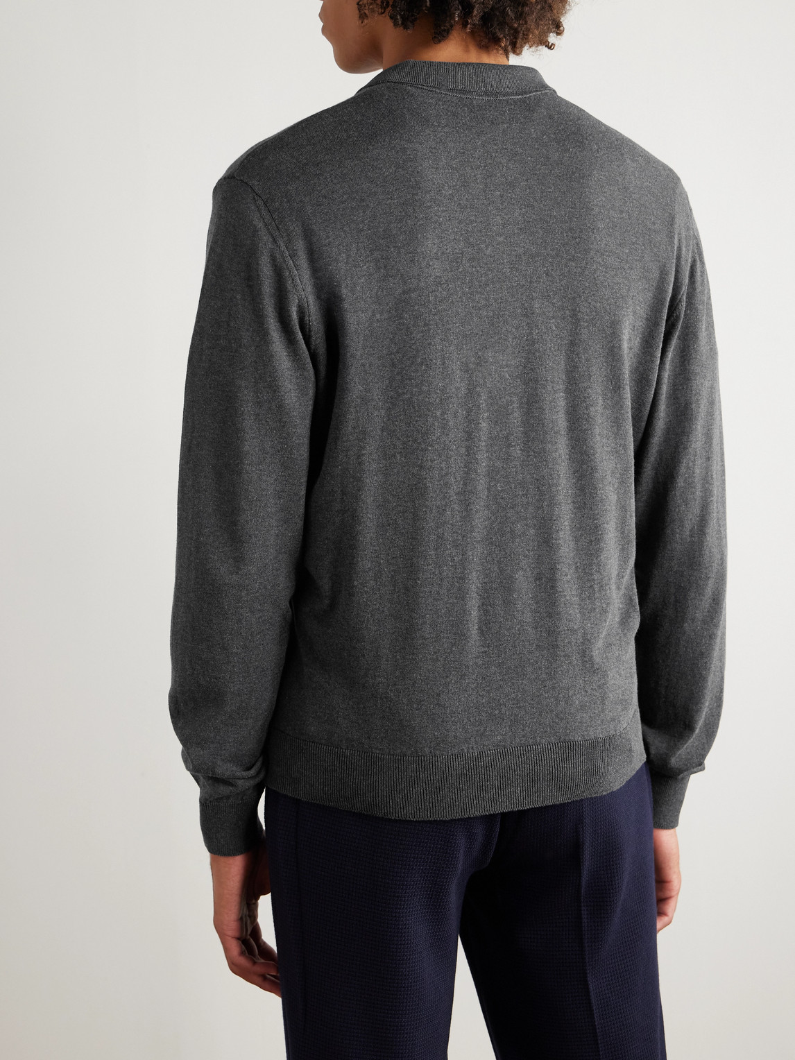 Rubinacci Cotton Polo Shirt In Gray