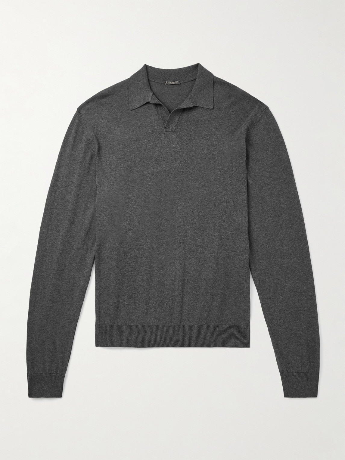 Rubinacci Cotton Polo Shirt In Gray