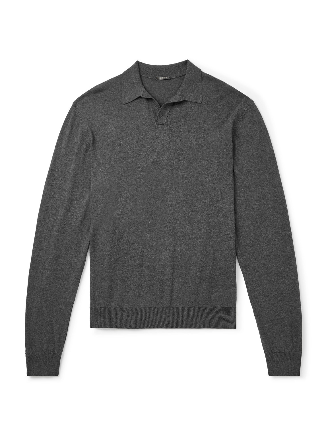 Rubinacci Cotton Polo Shirt In Gray