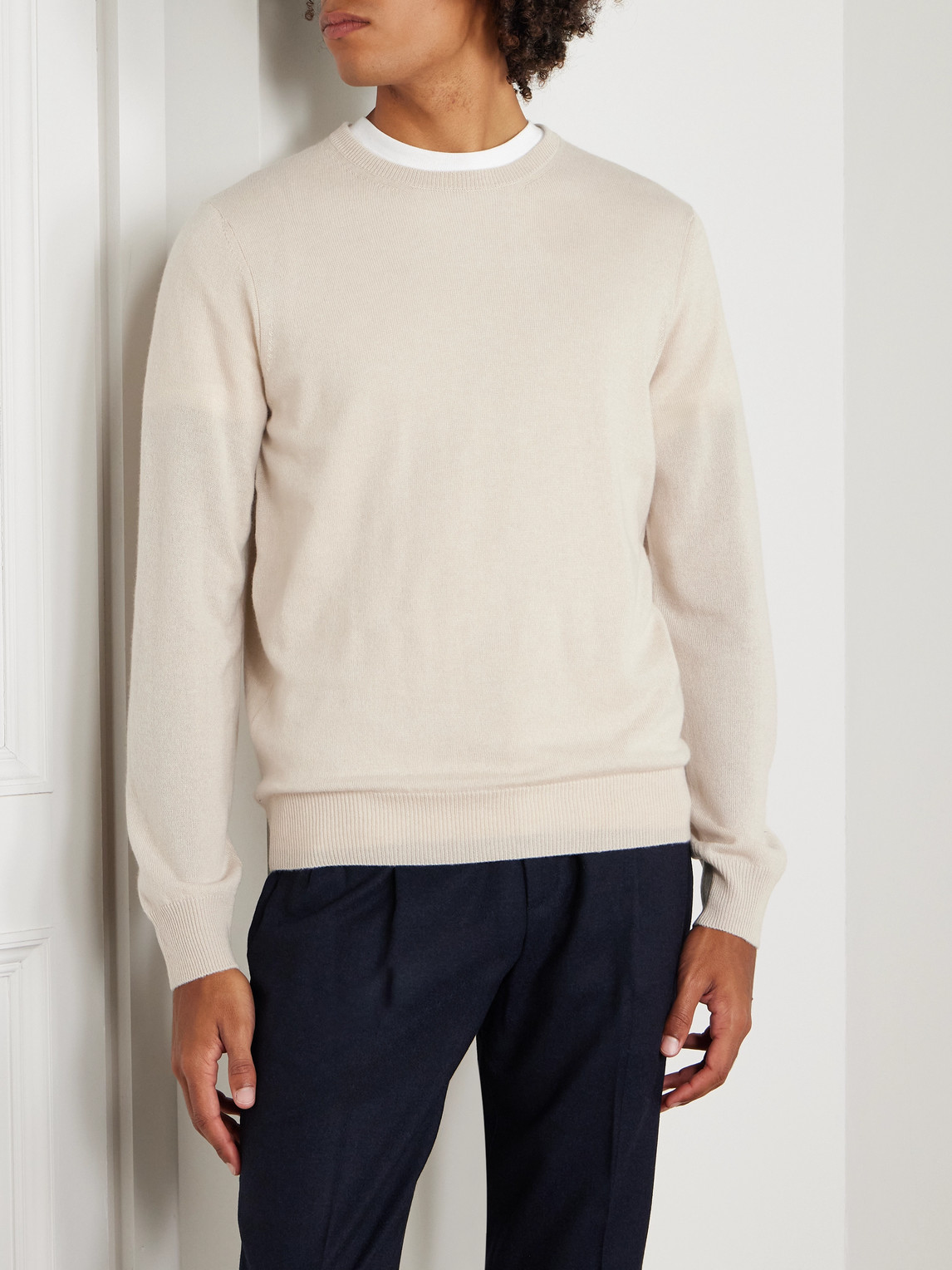 Rubinacci Cashmere Sweater In Neutral