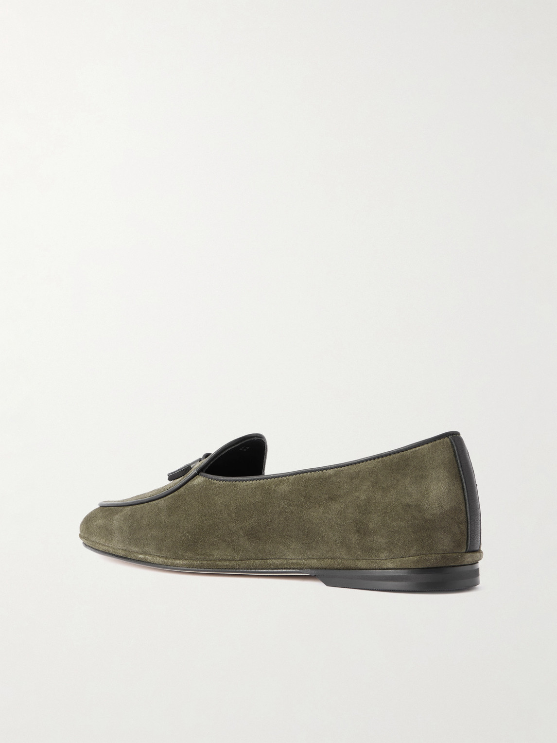 Rubinacci Marphy Tasseled Suede Loafers In Green