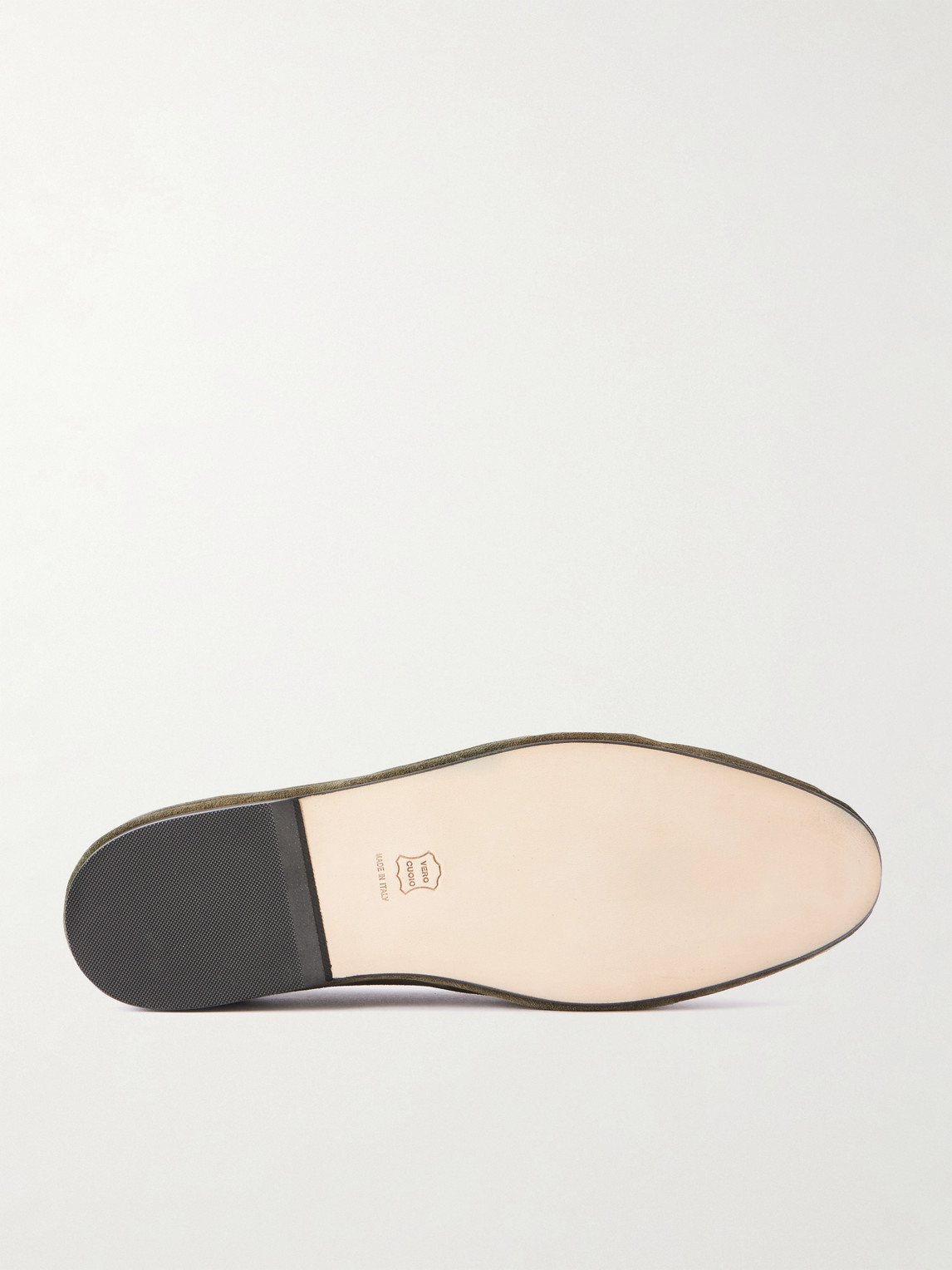 Rubinacci Marphy Tasseled Suede Loafers In Green