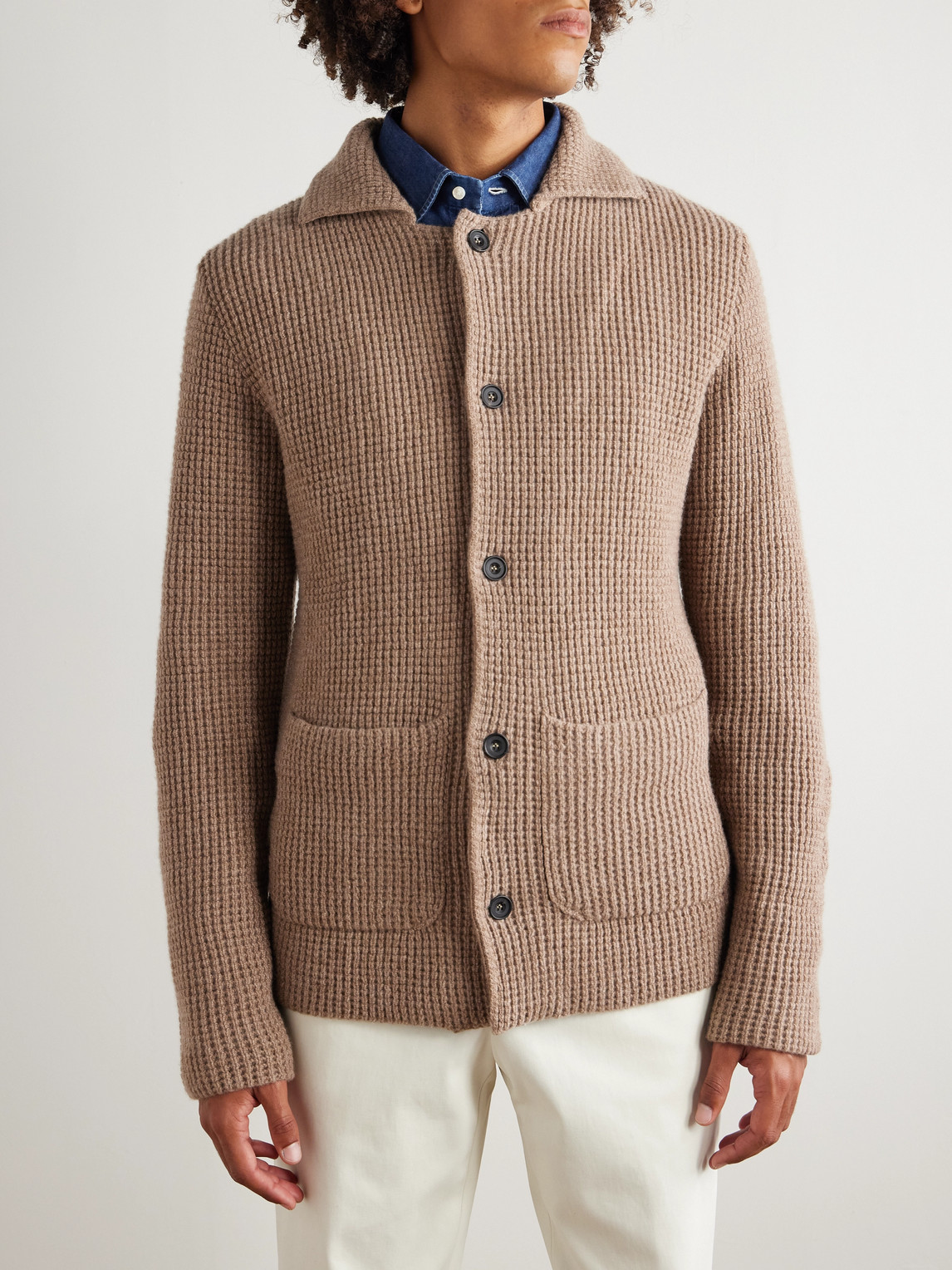 Rubinacci Cashmere Cardigan In Neutral