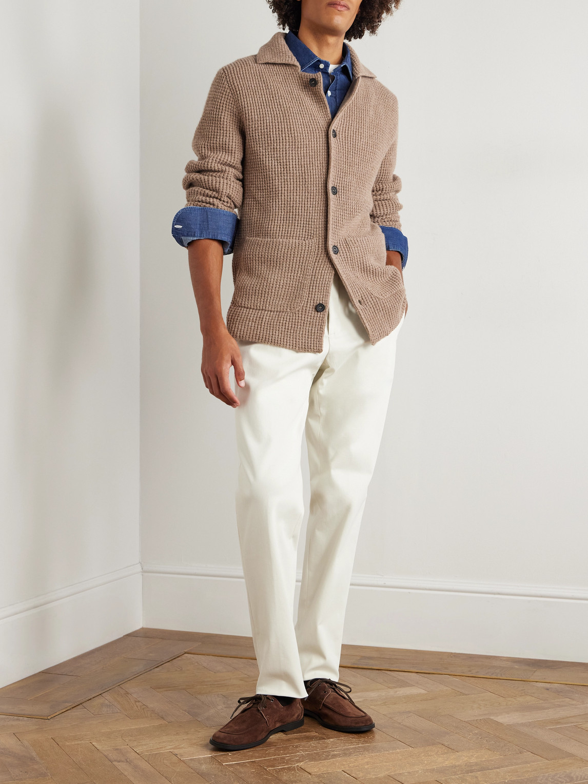 Rubinacci Cashmere Cardigan In Neutral