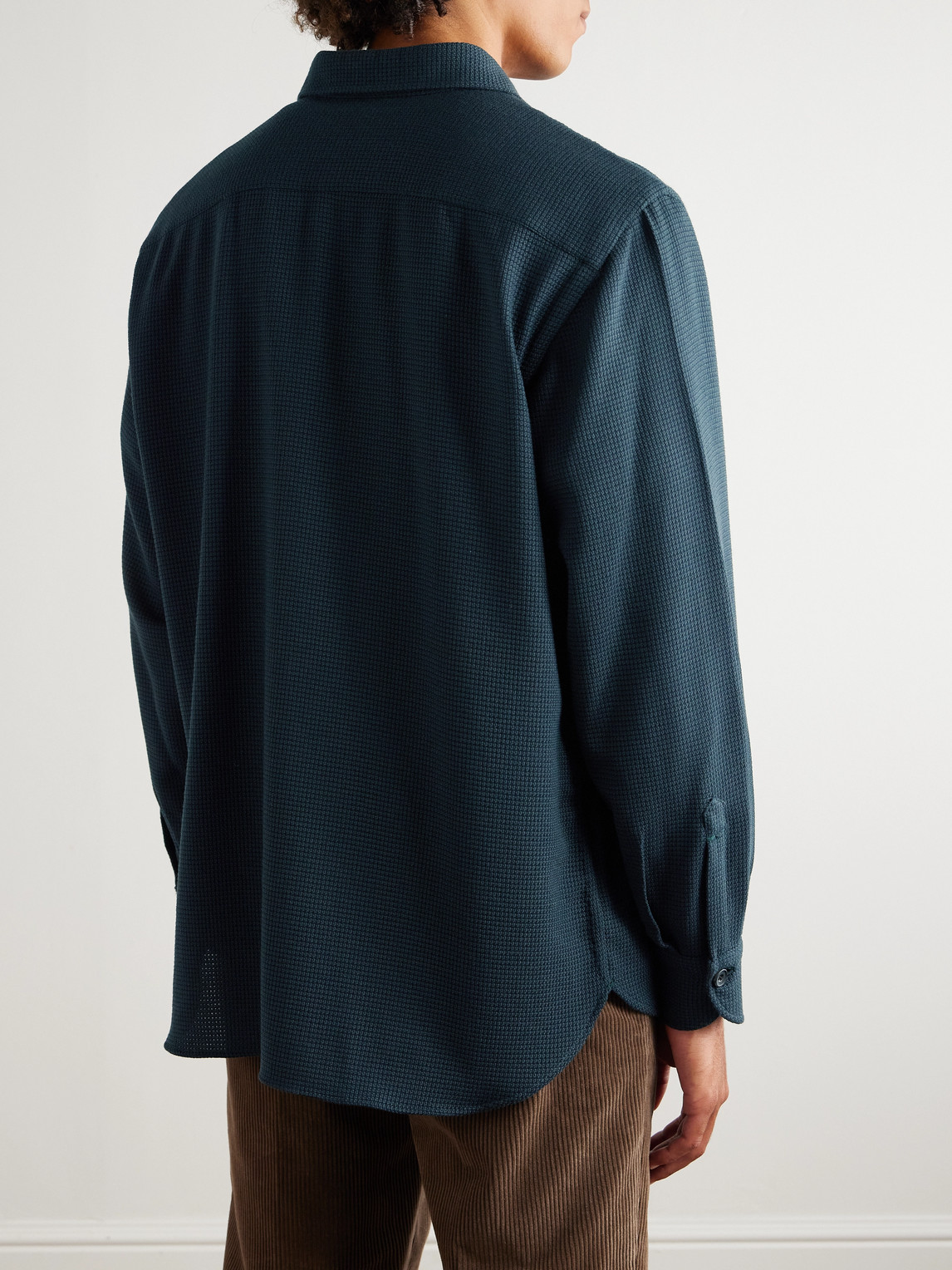 Rubinacci Blanket Wool Shirt In Blue
