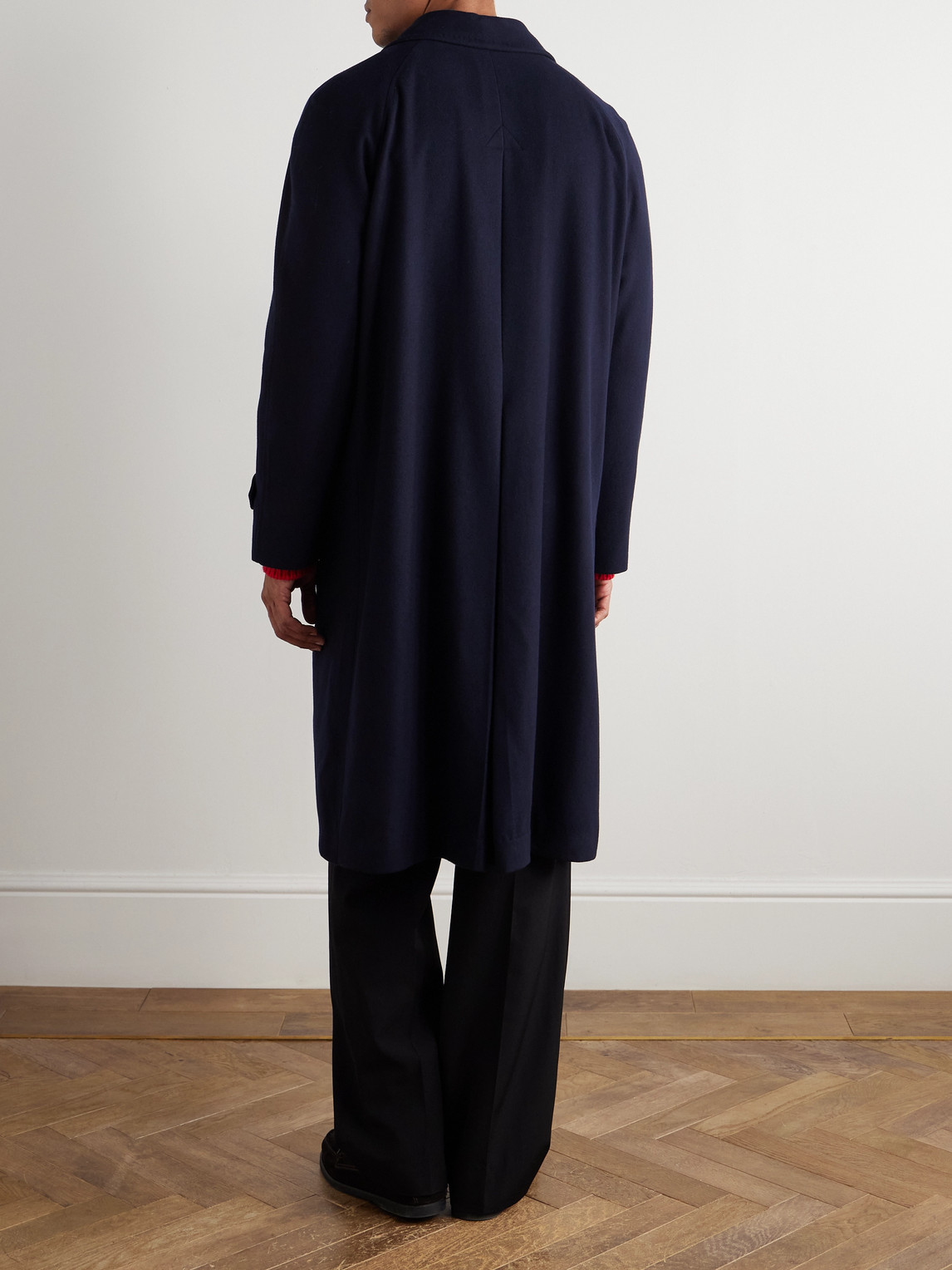 Rubinacci Cashmere Coat In Blue