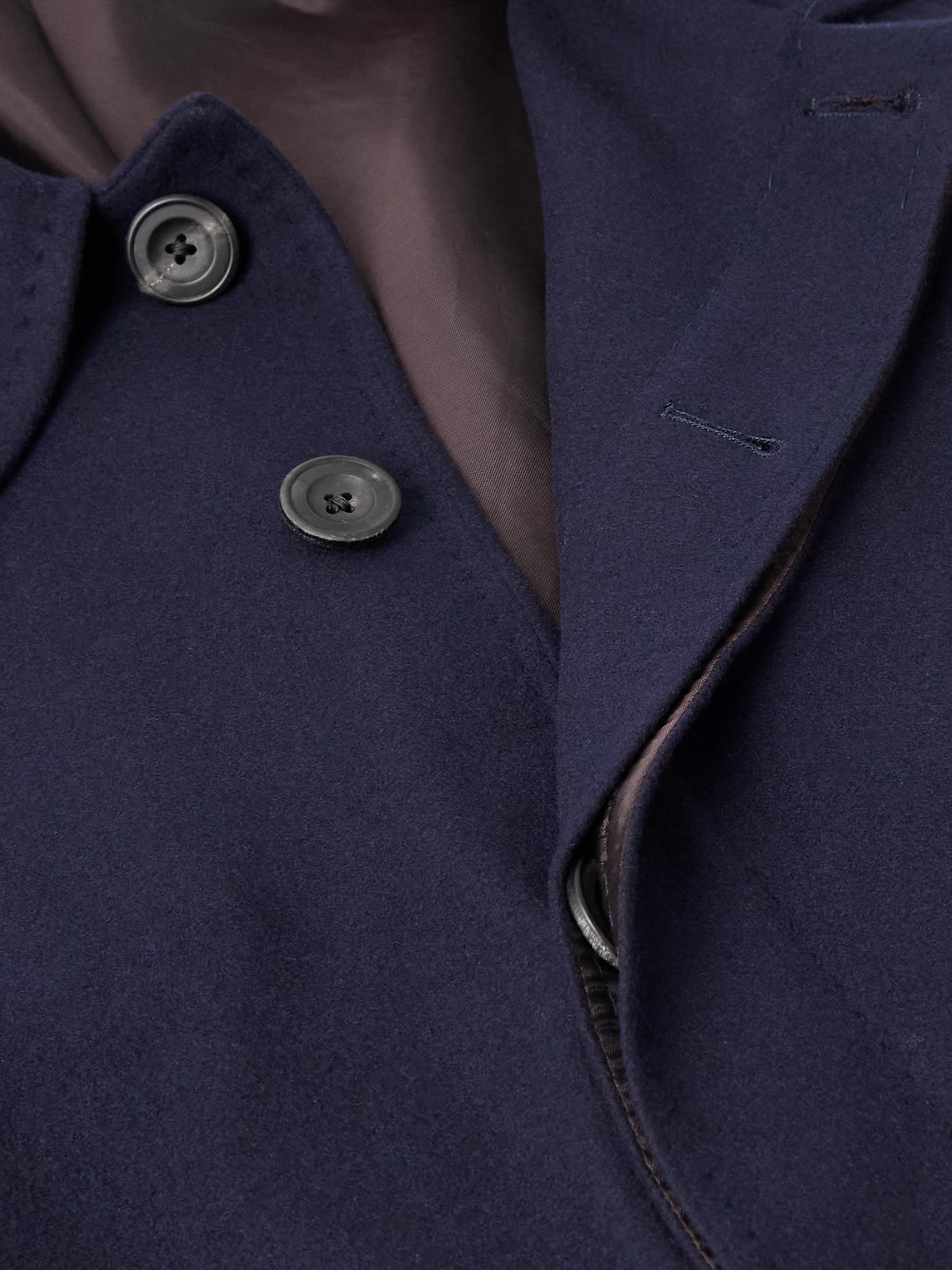 Rubinacci Cashmere Coat In Blue