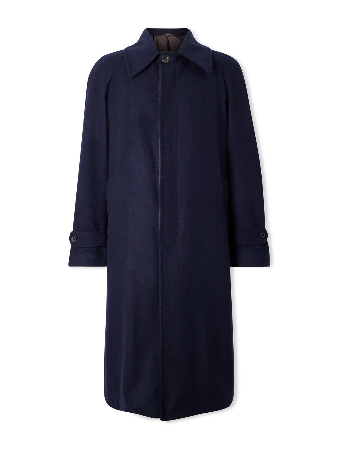 Rubinacci Cashmere Coat In Blue