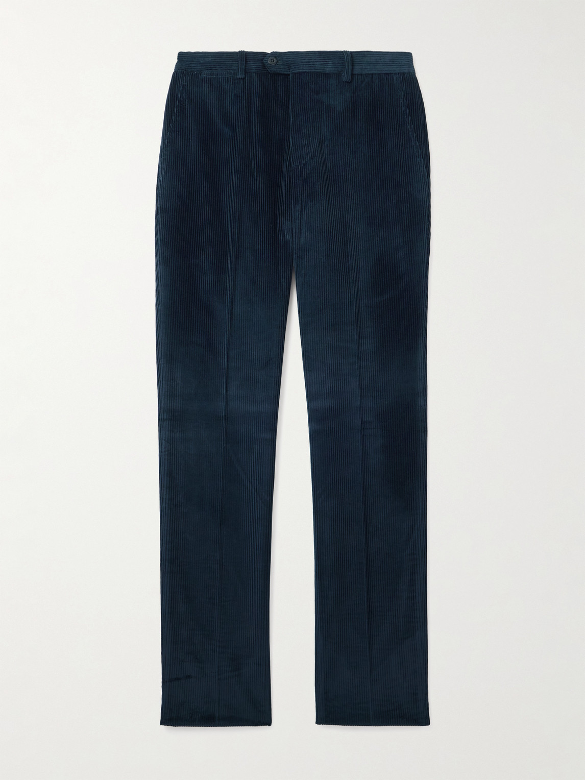 Rubinacci Straight-leg Cotton-corduroy Trousers In Blue