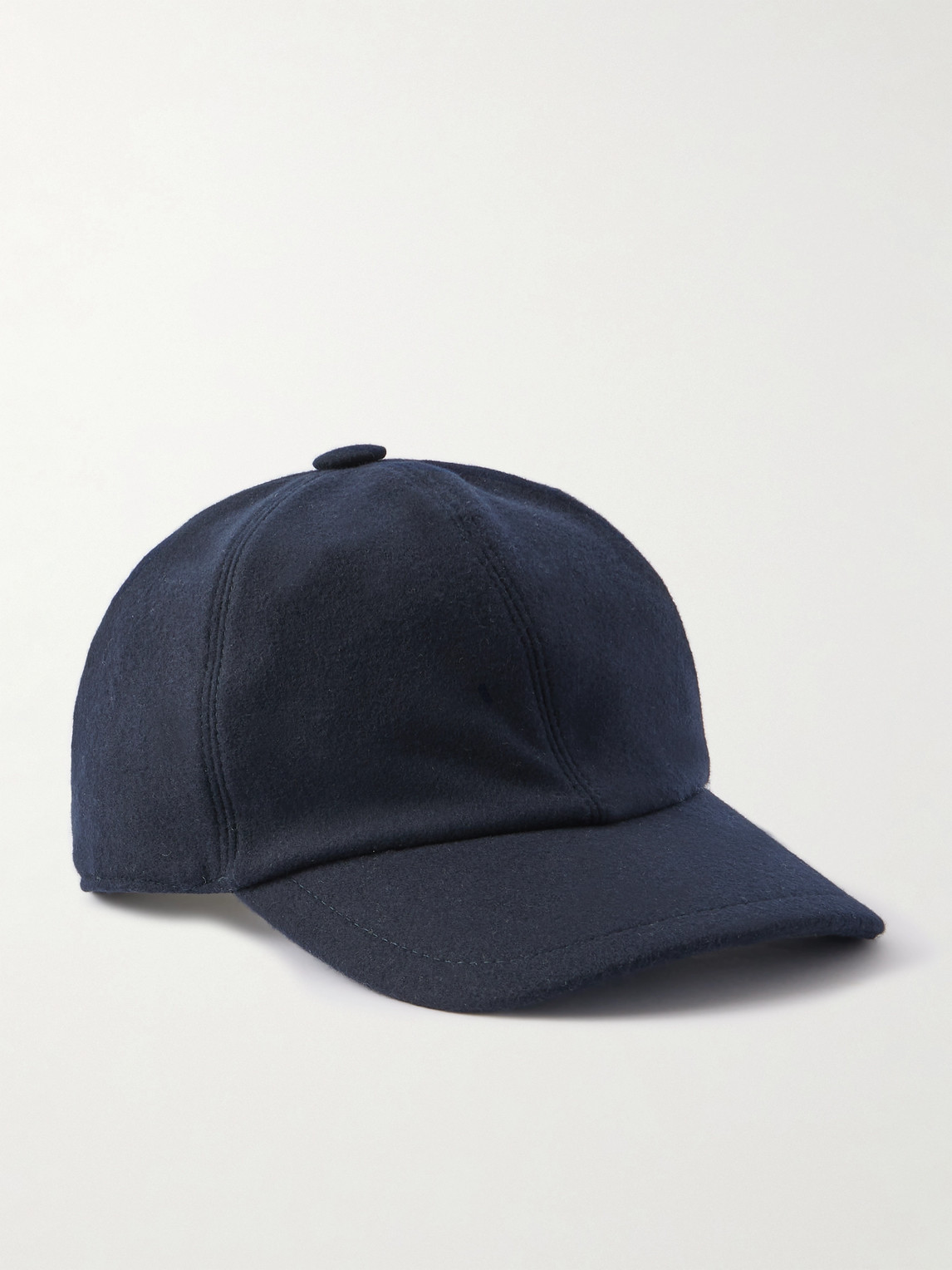 Rubinacci Super 180s Wool Baseball Cap In Blue