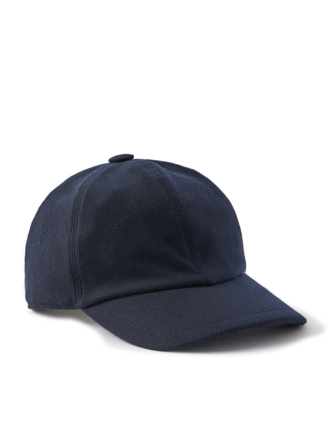 Rubinacci Super 180s Wool Baseball Cap In Blue