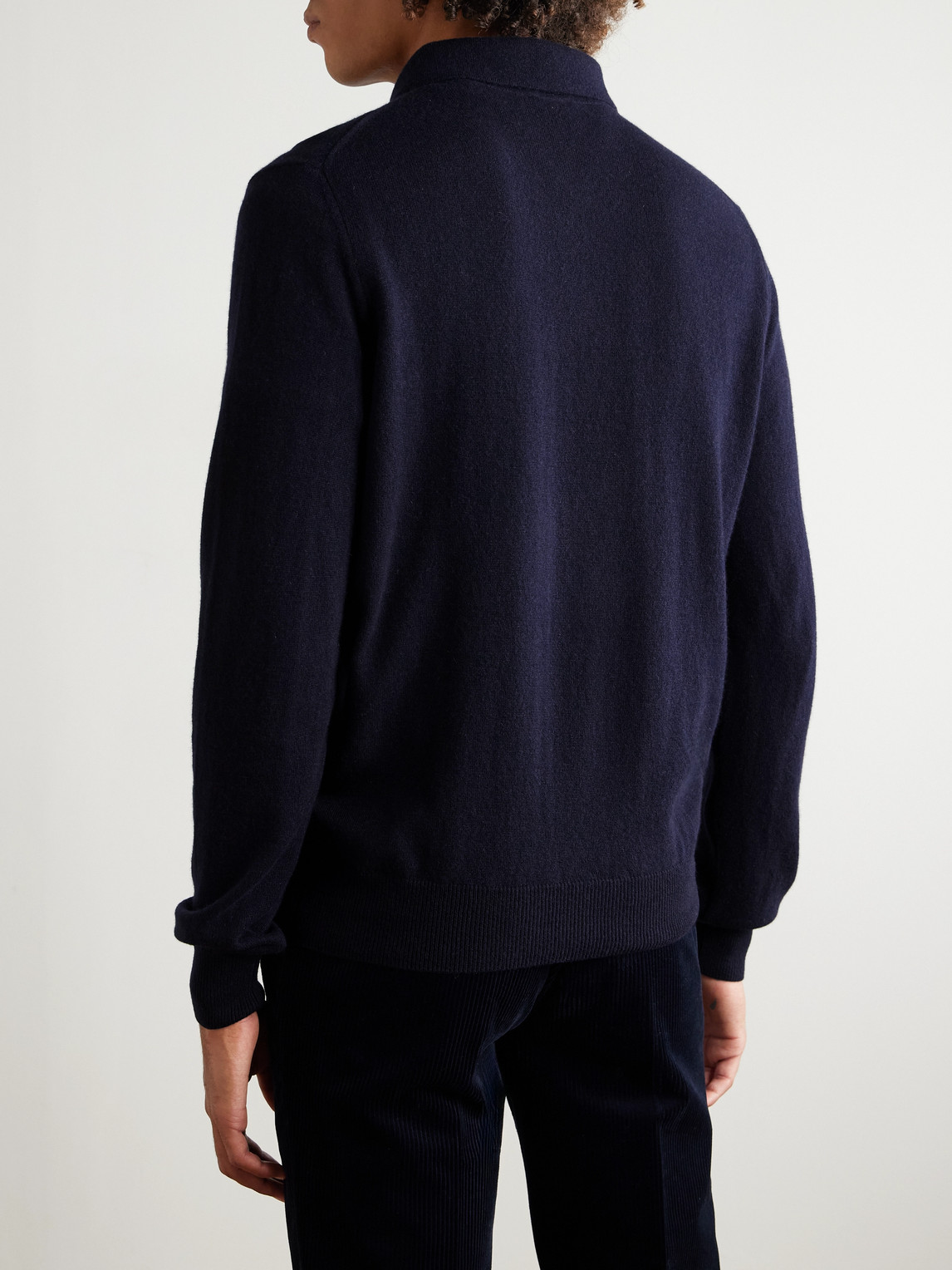  Rubinacci - Cashmere Polo Shirt - Men - Blue - It 46 