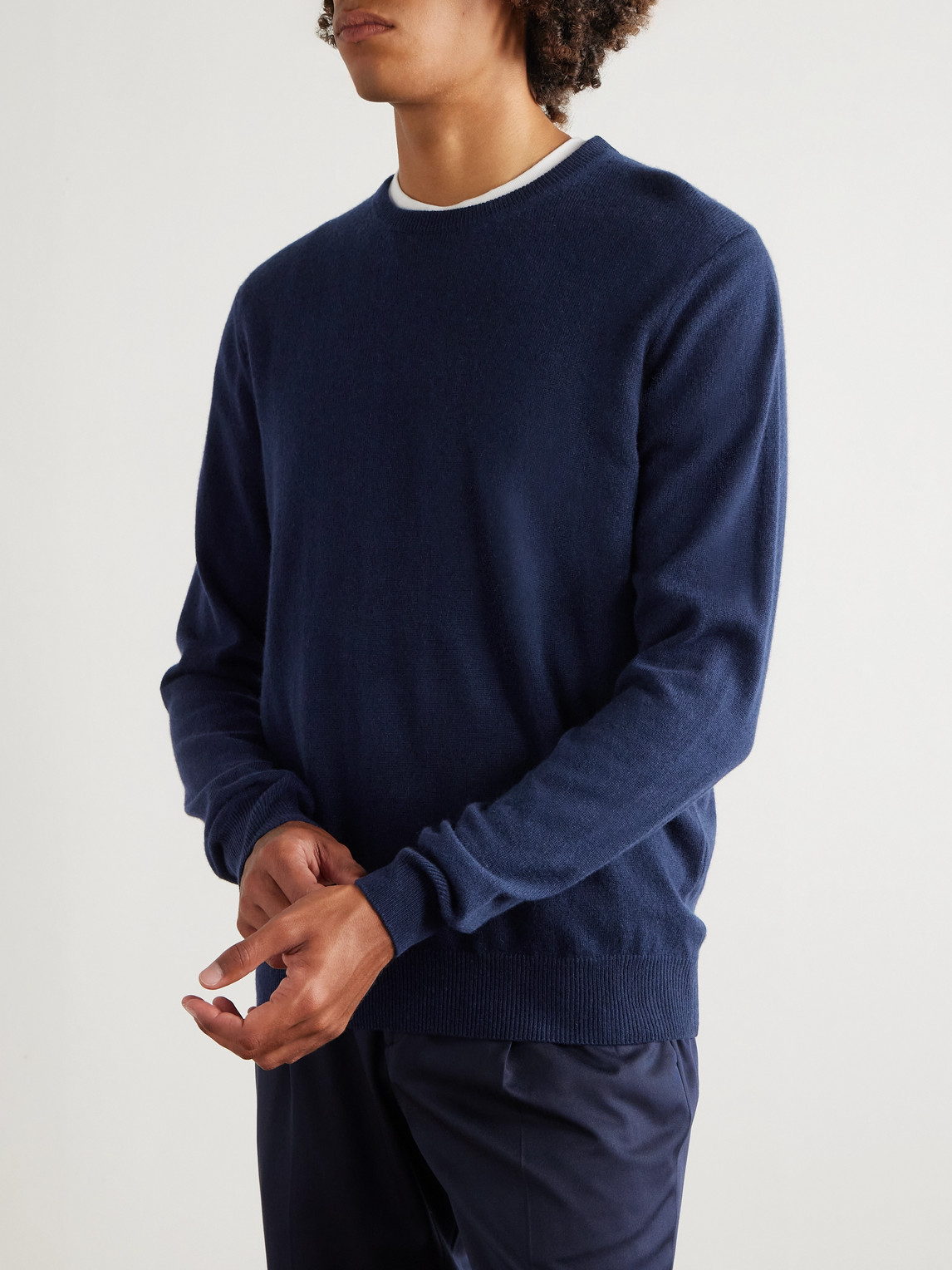 Rubinacci Cashmere Sweater In Blue