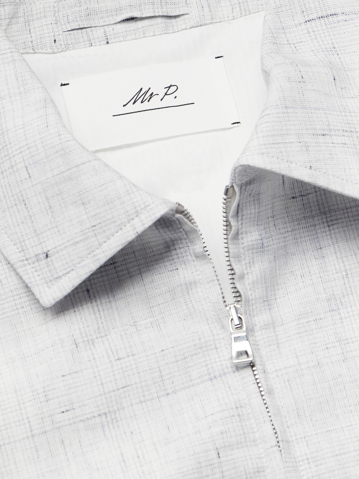 Mr P. - Checked Linen Blouson Jacket