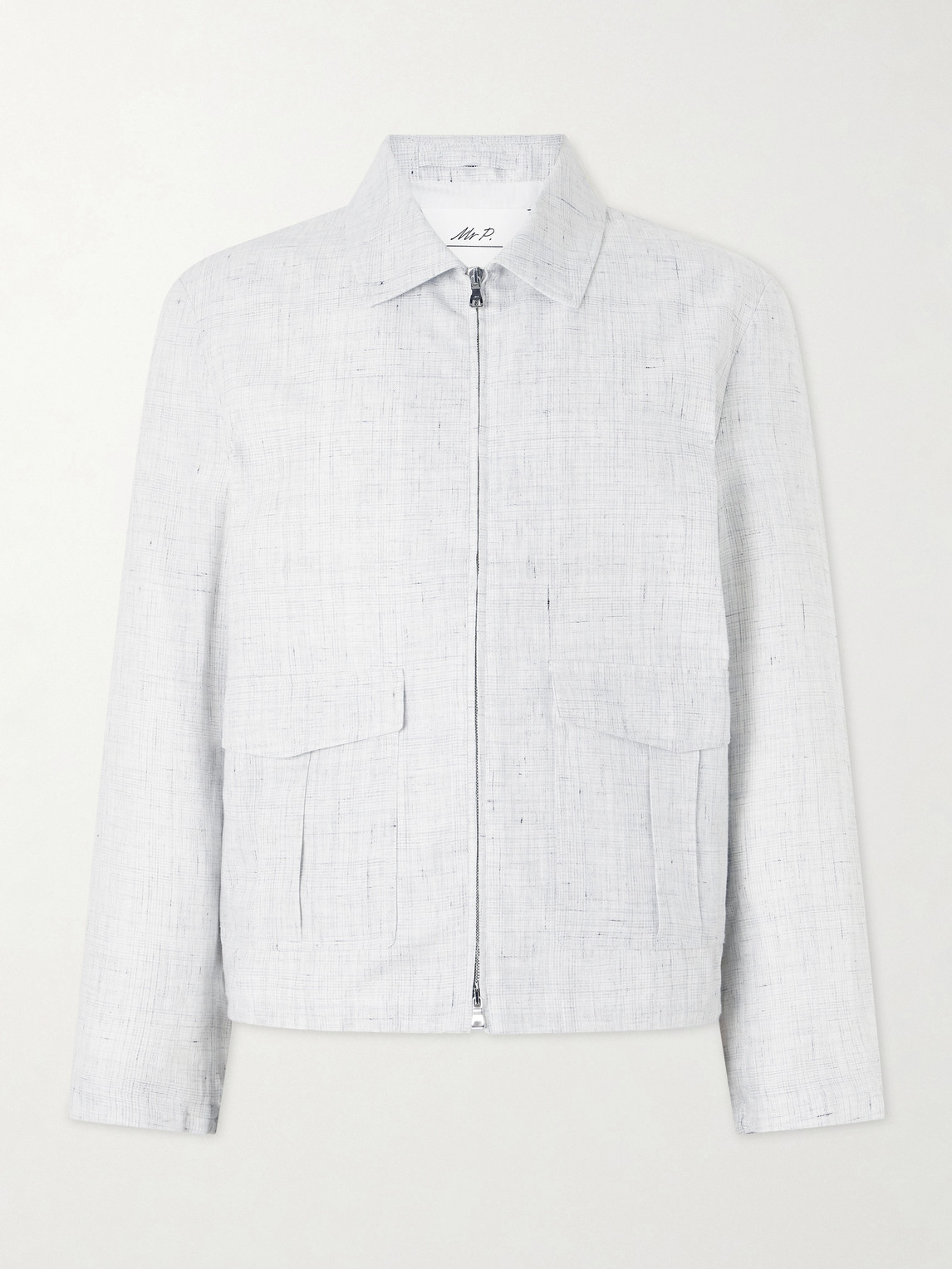MR P. Checked Linen Blouson Jacket - Men