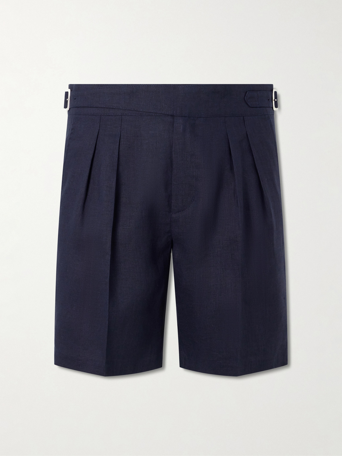 MR P. Straight-Leg Pleated Linen Bermuda Shorts - Men