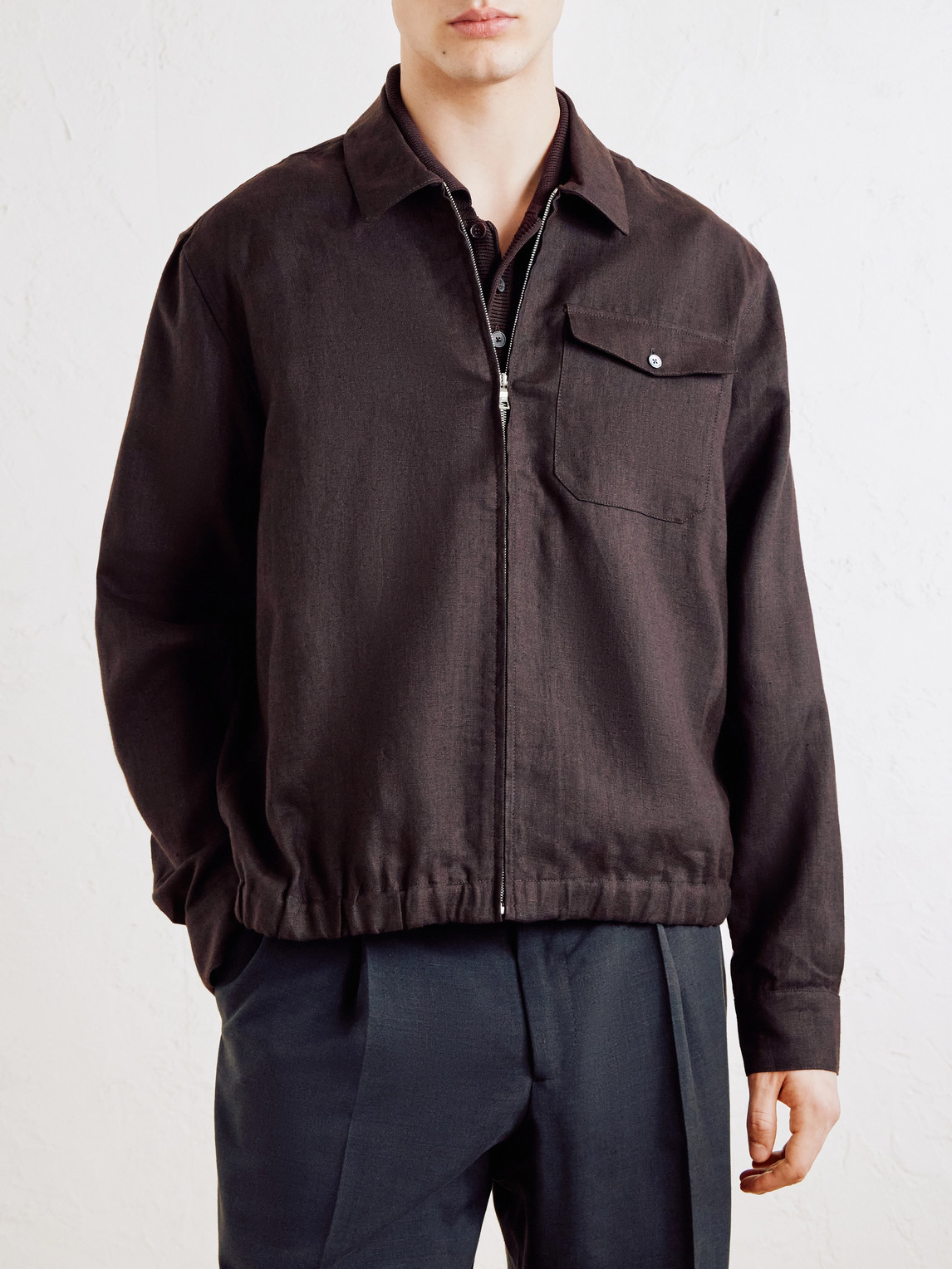  Mr P. - Linen Jacket - Men - Brown - Xs 