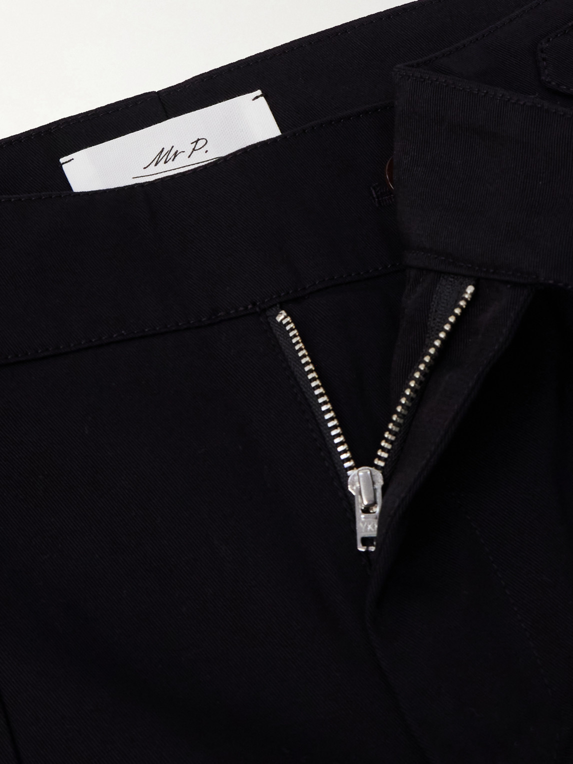 Mr P. - Steve Tapered Pleated Cotton Trousers