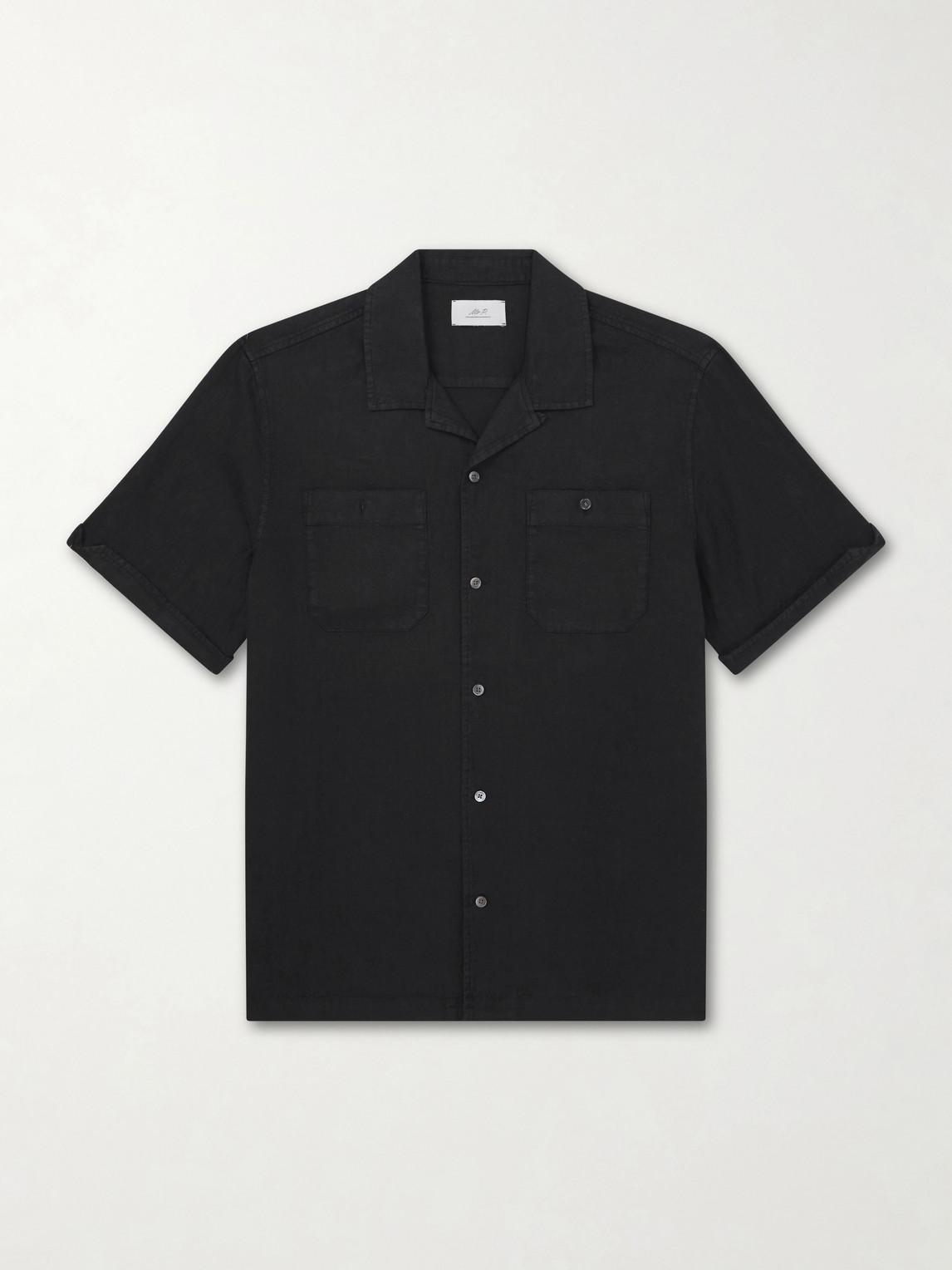 MR P. Convertible-Collar Garment-Dyed Linen Shirt - Men