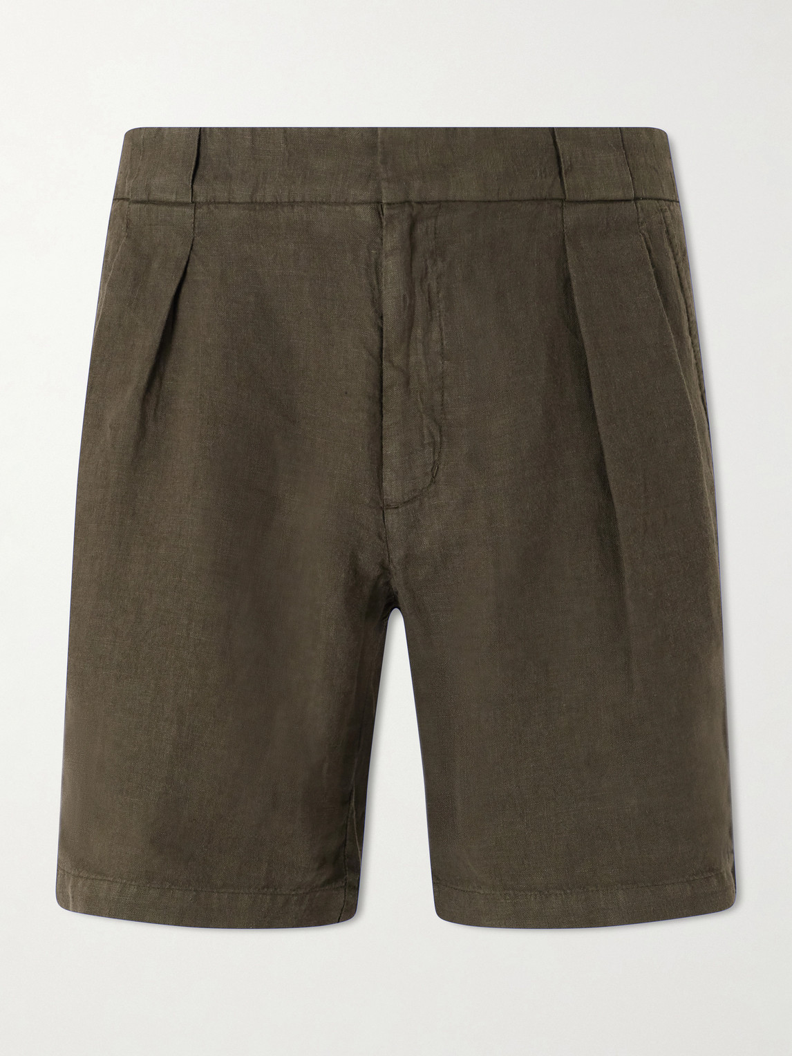 MR P. Straight-Leg Pleated Linen Shorts - Men