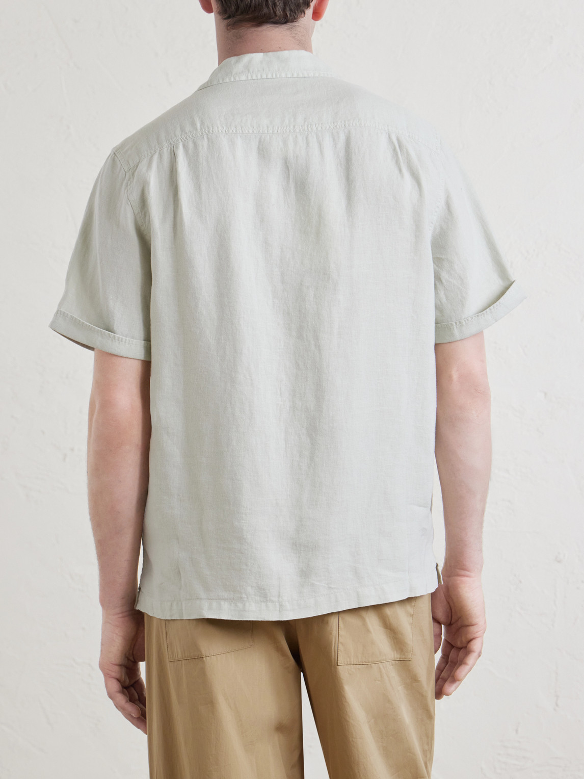 Mr P. - Convertible-Collar Garment-Dyed Linen Shirt