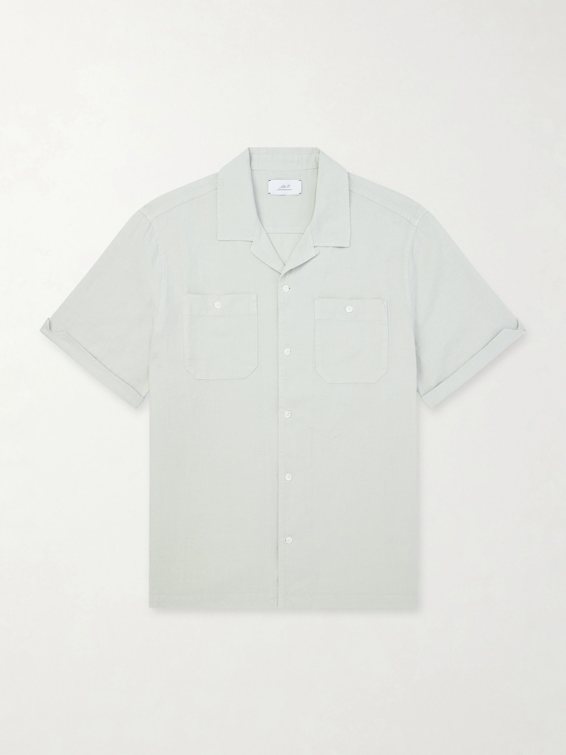 MR P. Convertible-Collar Garment-Dyed Linen Shirt - Men