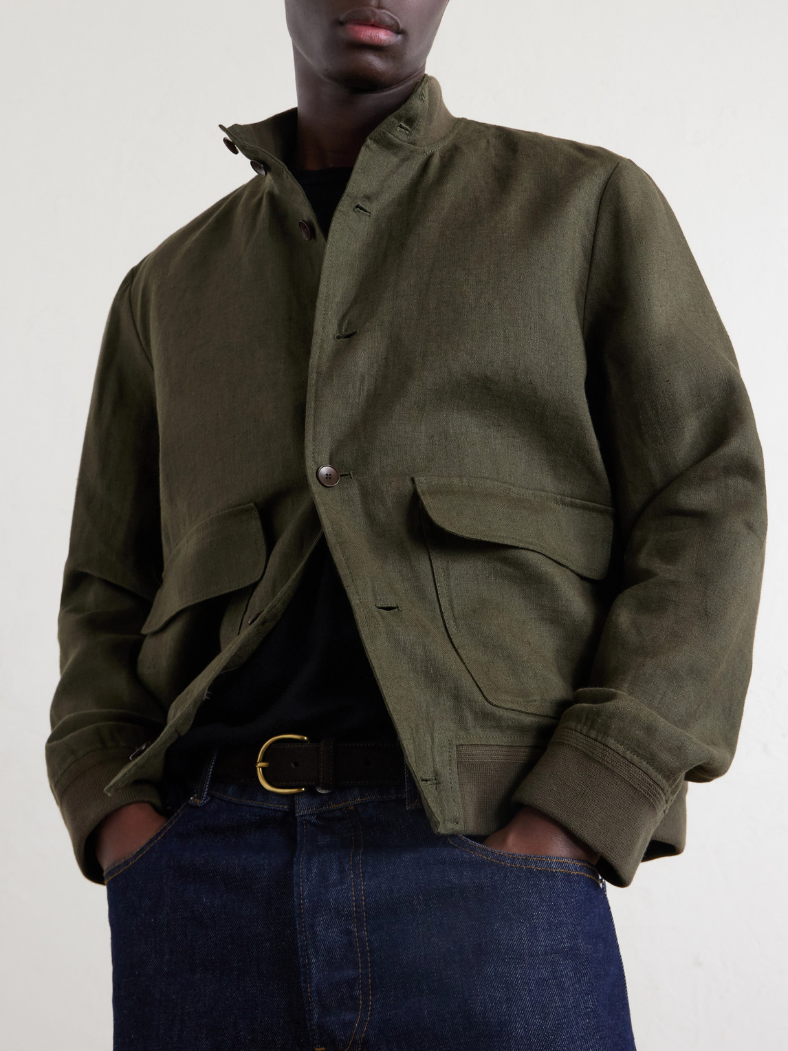 Mr P. - Linen-Twill Harrington Jacket