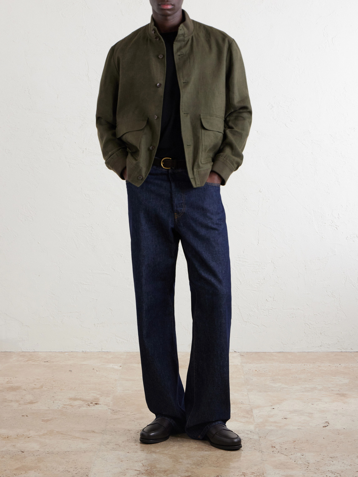 Mr P. - Linen-Twill Harrington Jacket
