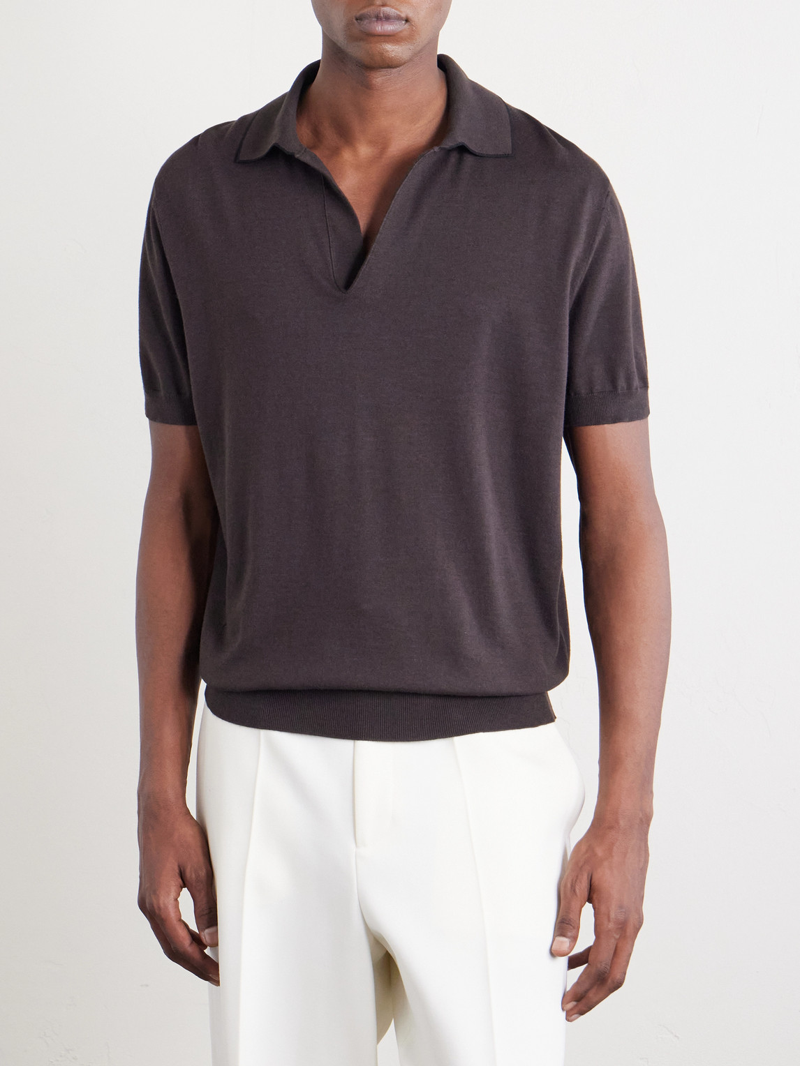 Sea Island Cotton And Silk-Blend Polo Shirt