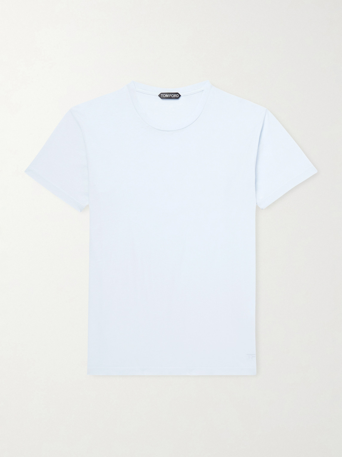 Tom Ford Slim-Fit Logo-Embroidered Cotton and Silk-Blend Jersey T-Shirt IT 60