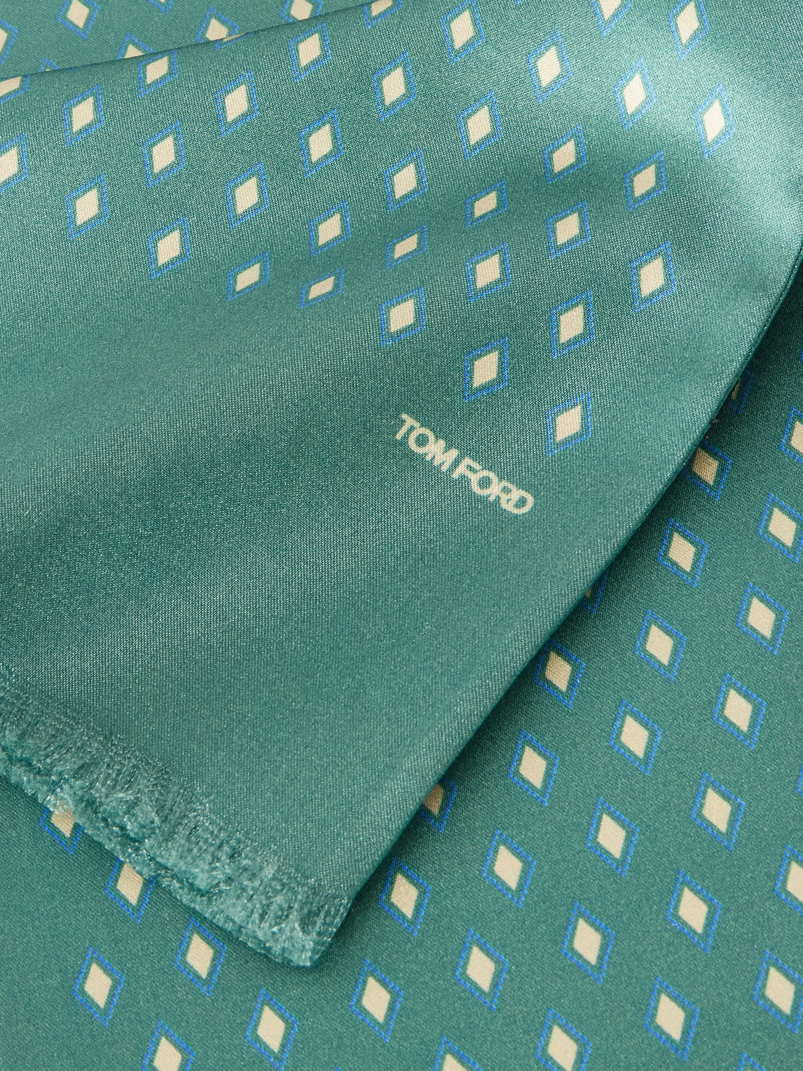  Tom Ford - Silk-jacquard Scarf - Men - Green 