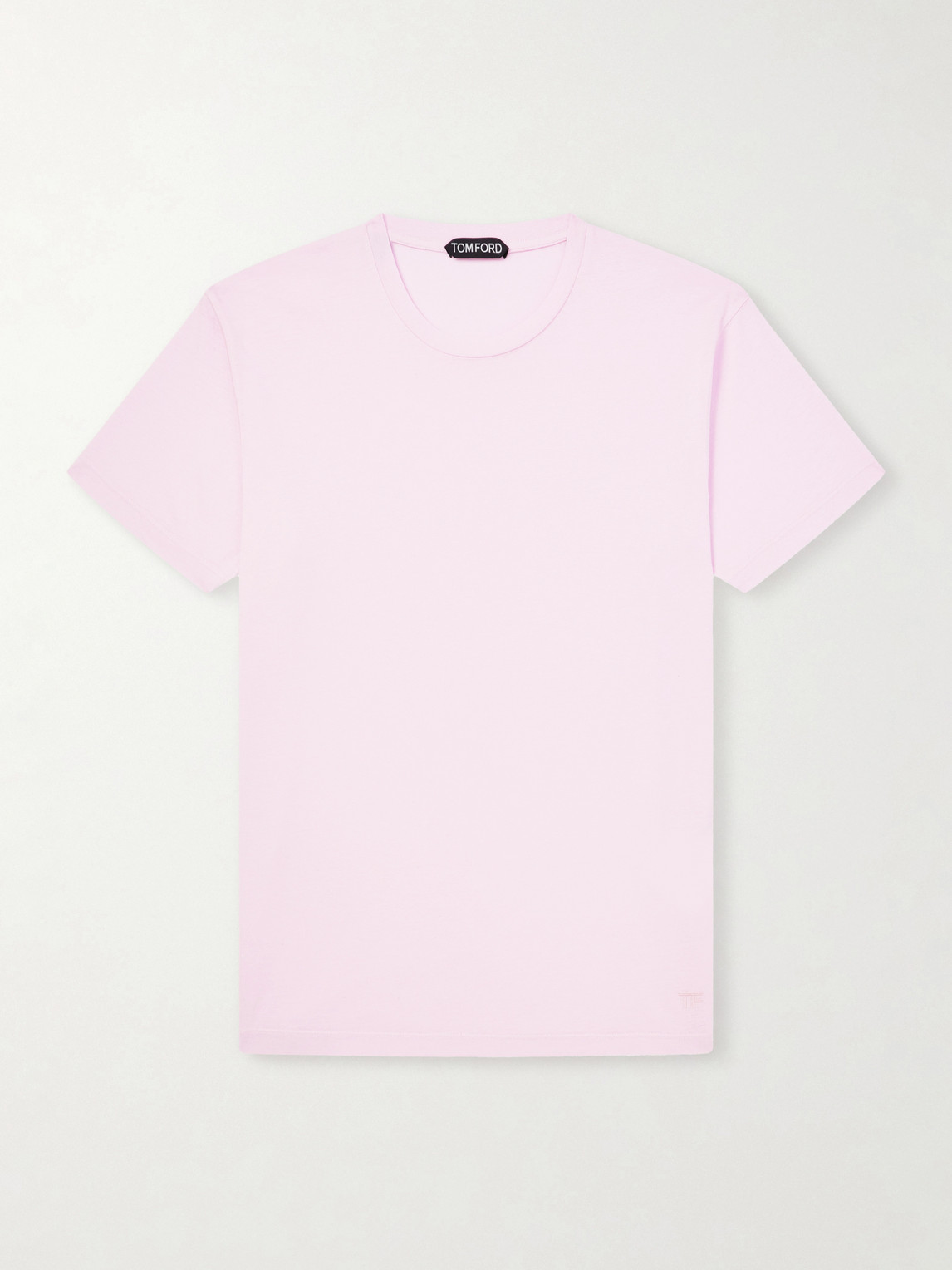 Tom Ford Slim-Fit Logo-Embroidered Cotton and Silk-Blend Jersey T-Shirt IT 48
