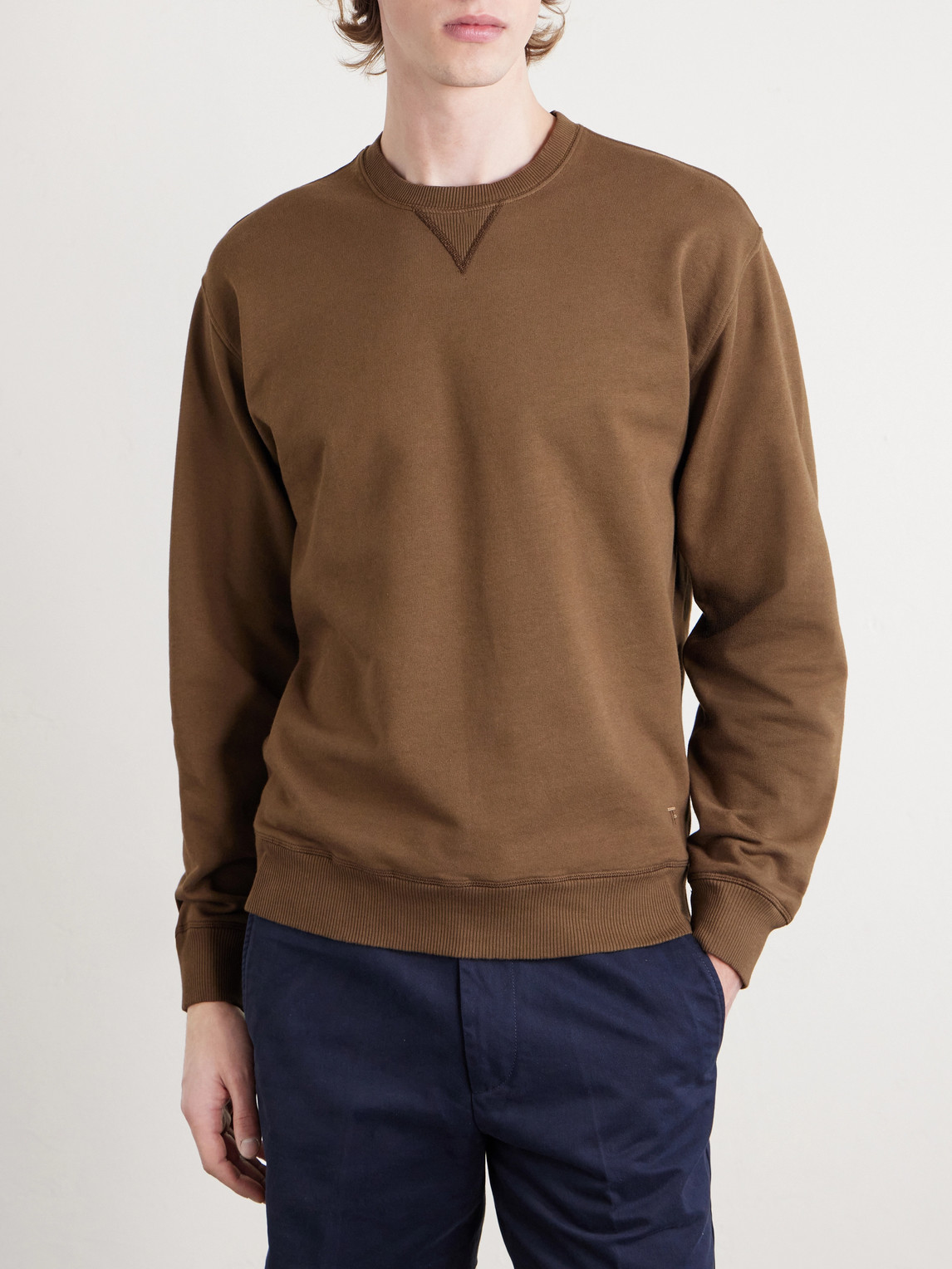 Logo-Embroidered Cotton-Jersey Sweatshirt