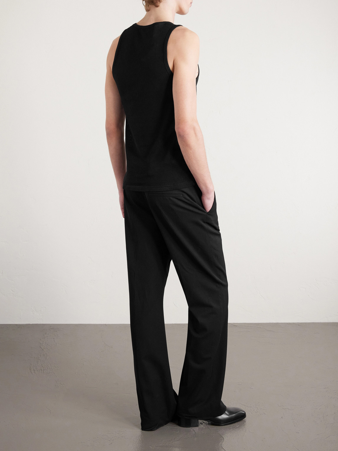 Open-Knit Cotton Tank Top