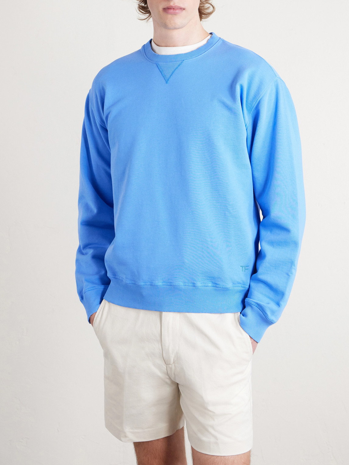 Logo-Embroidered Cotton-Jersey Sweatshirt