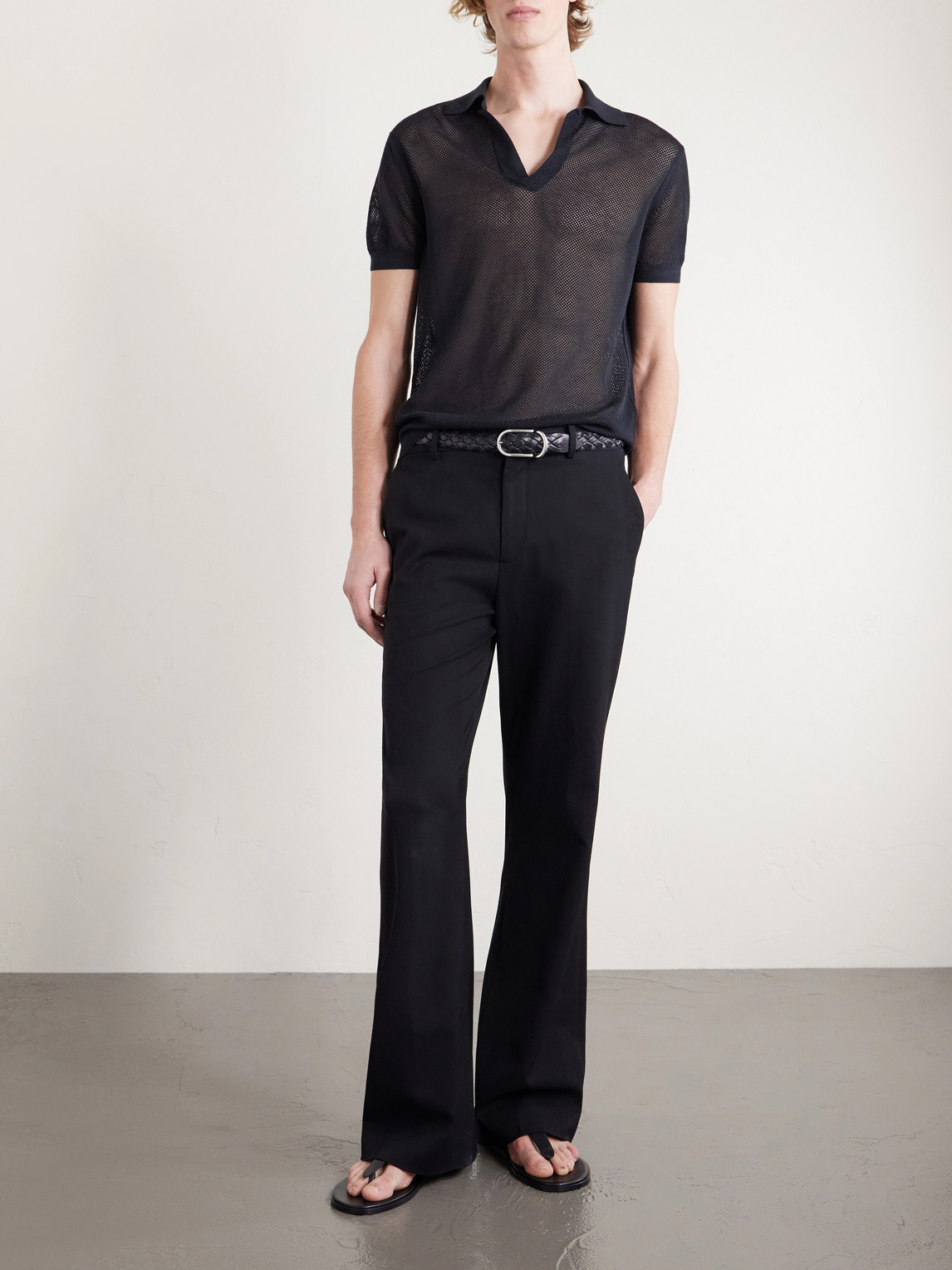 Open-Knit Sea Island Cotton And Silk-Blend Polo Shirt