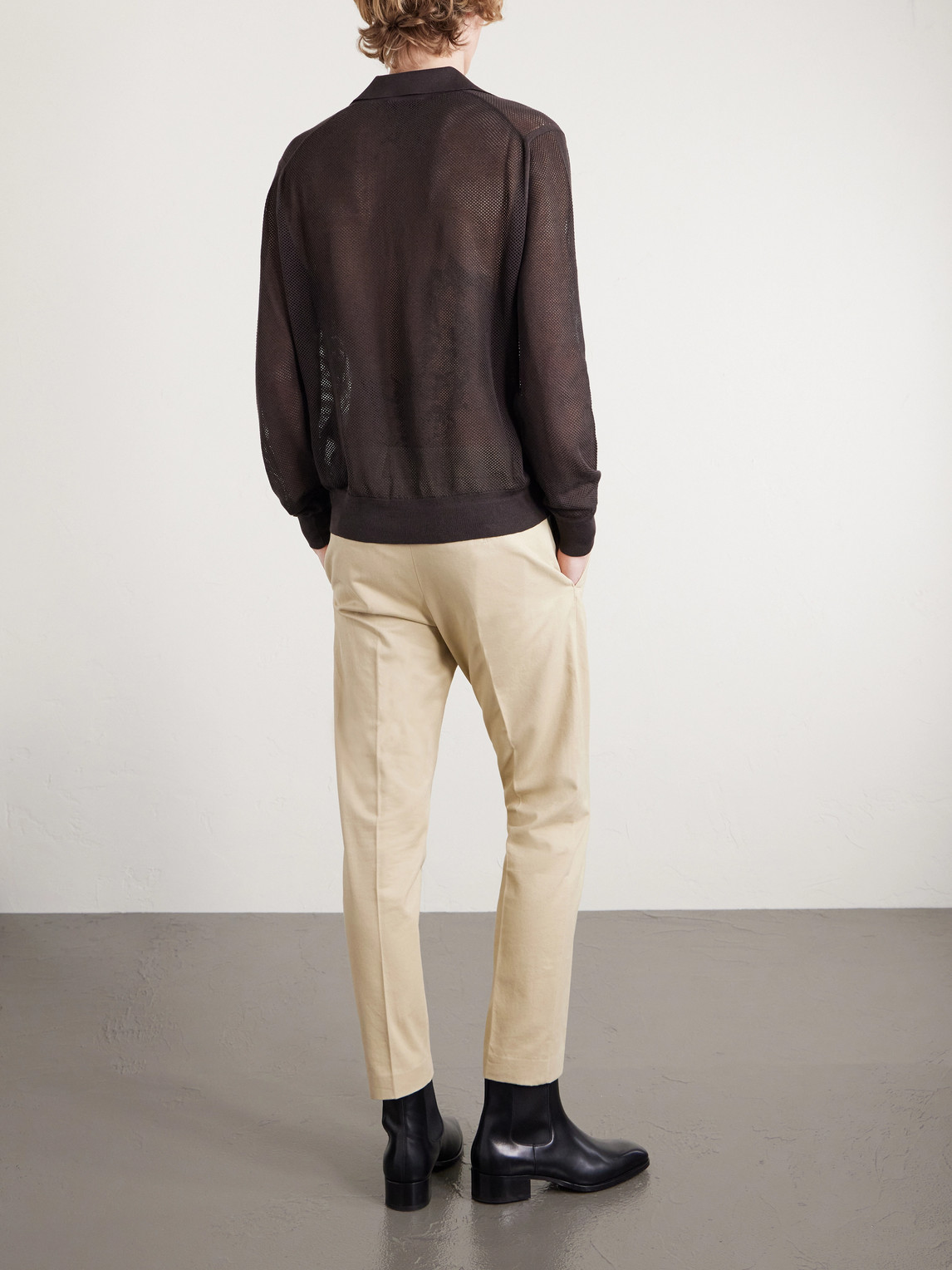 Open-Knit Sea Island Cotton And Silk-Blend Polo Shirt