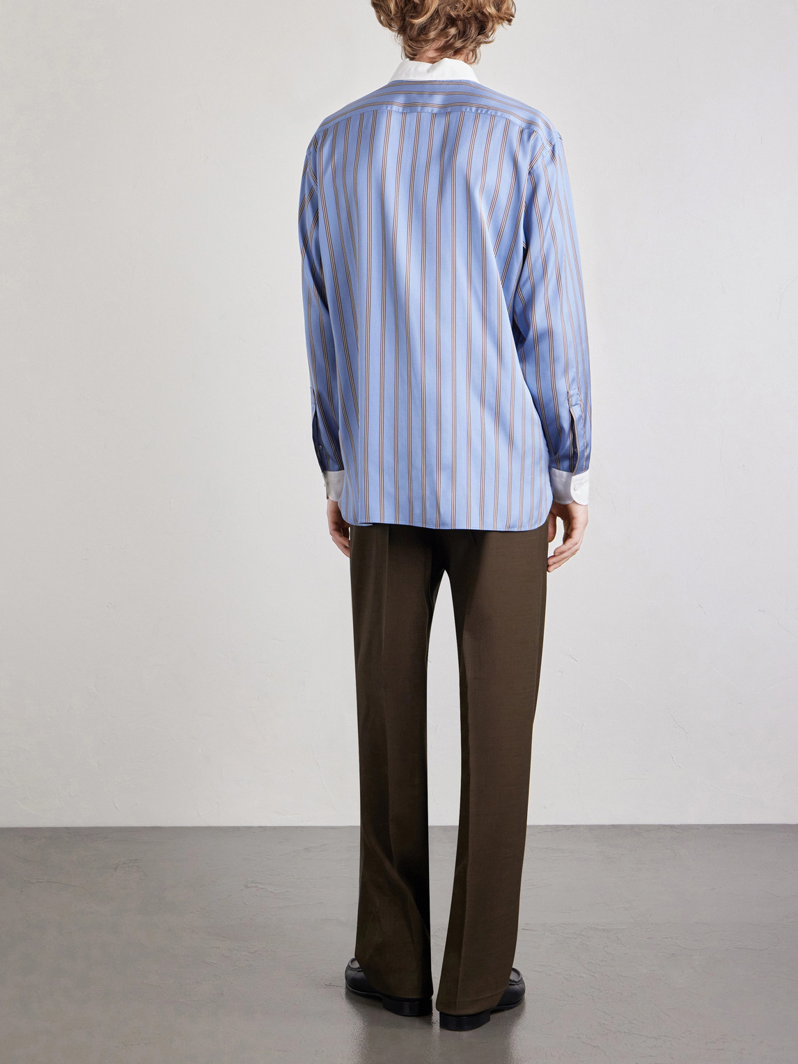  Tom Ford - Striped Silk Shirt - Men - Blue - Eu 39 