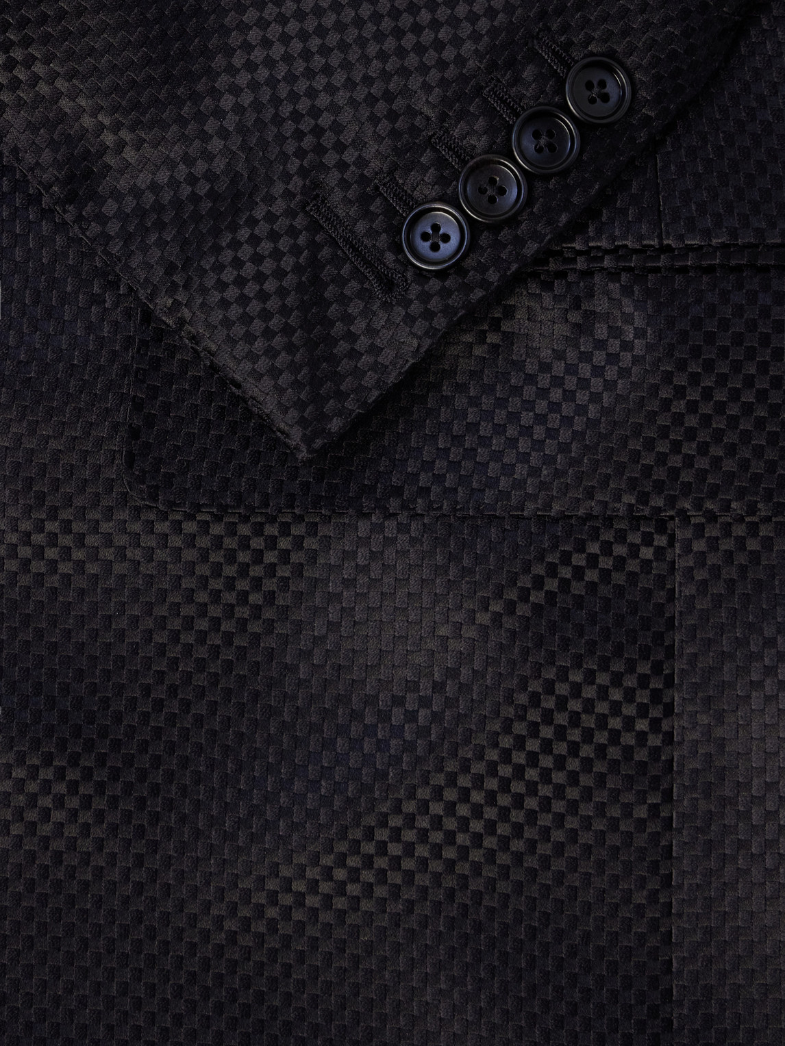 Double-Breasted Silk-Hopsack Blazer