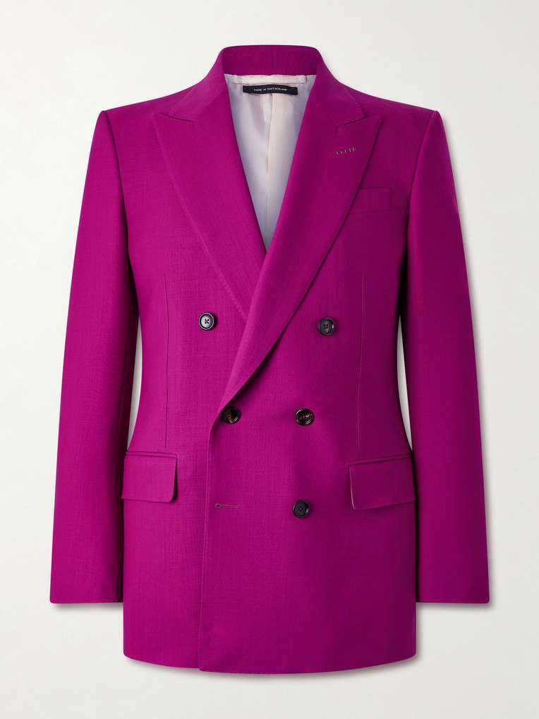 TOM FORD Slim-Fit Double-Breasted Wool-Twill Blazer
