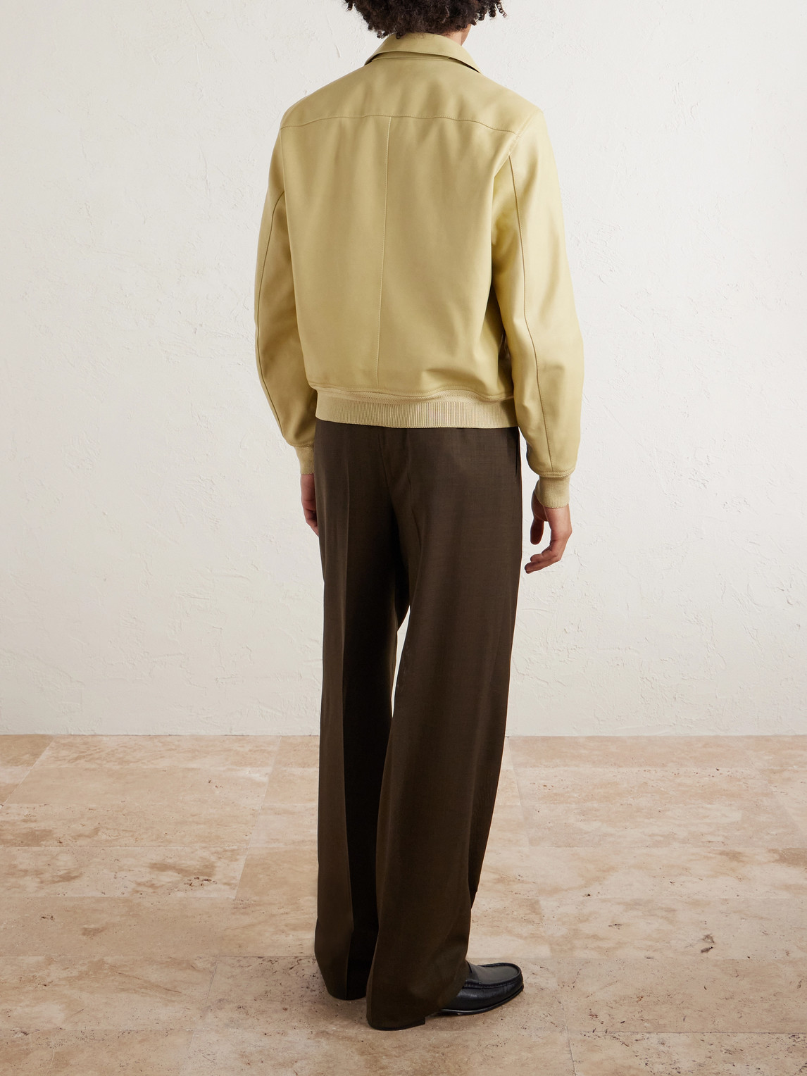  Tom Ford - Leather Blouson Jacket - Men - Yellow - It 46 