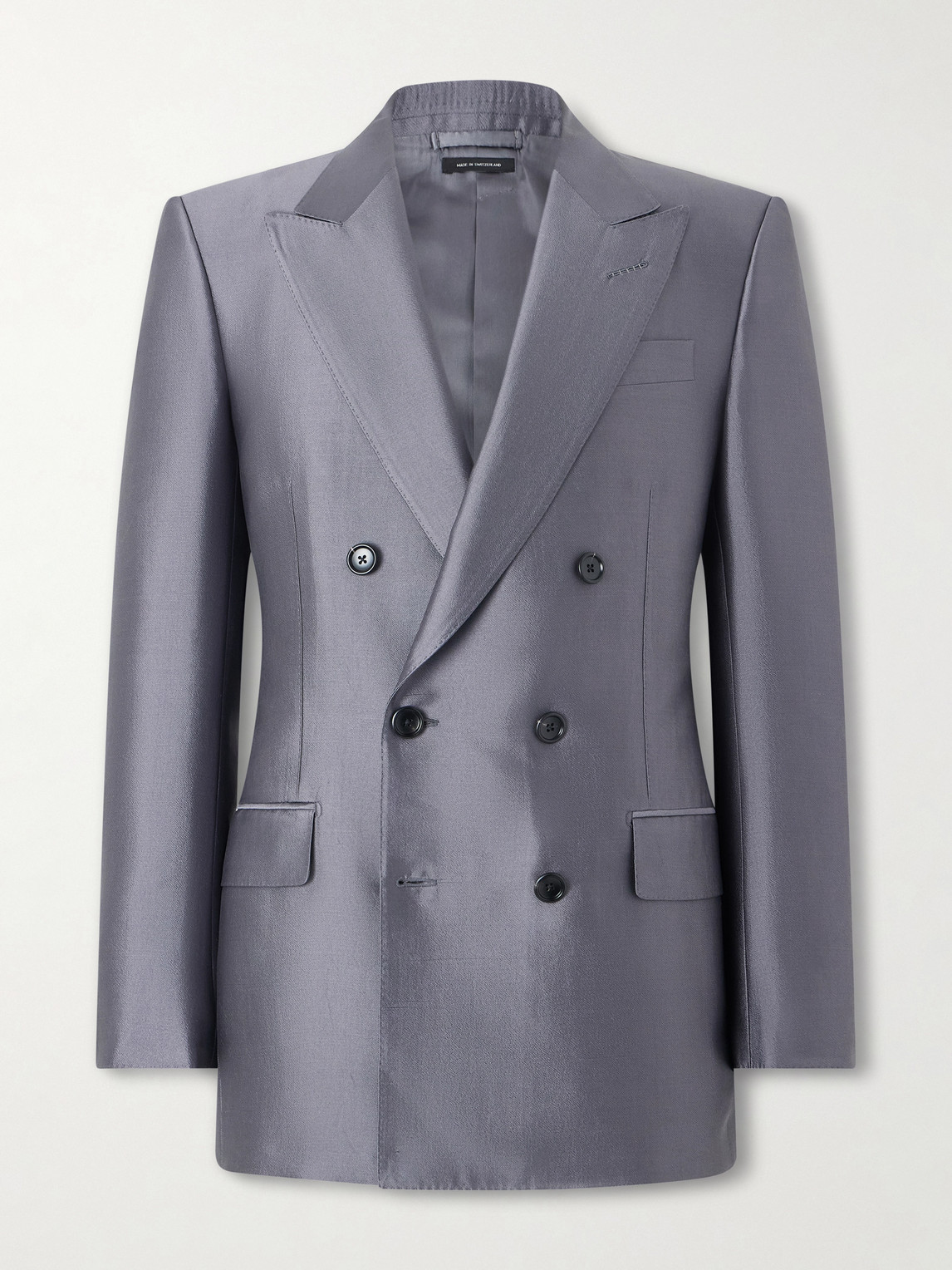 Tom Ford Double-Breasted Silk Blazer IT 56