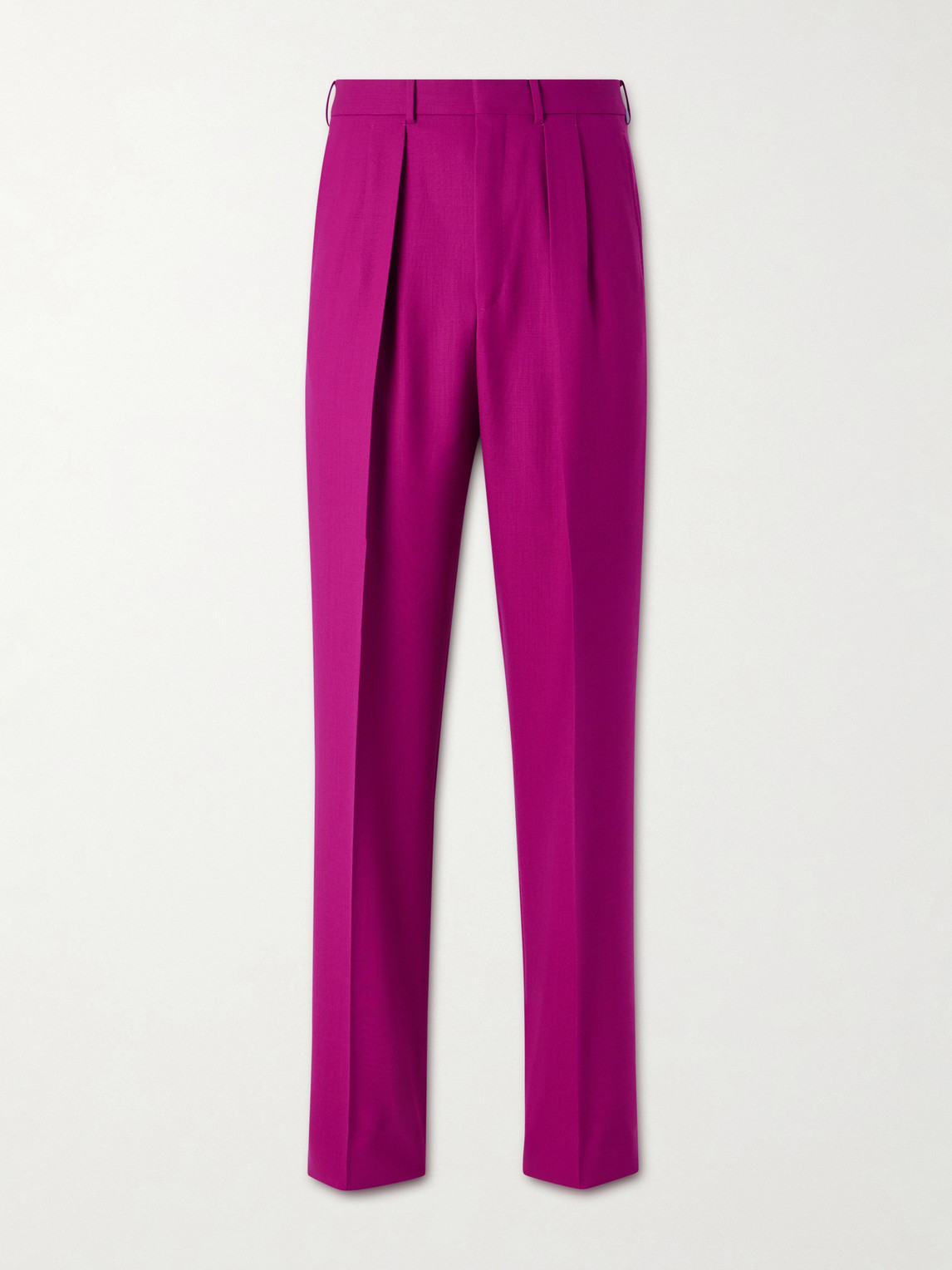 Tom Ford Wide-Leg Wool-Twill Pleated Suit Trousers - Men