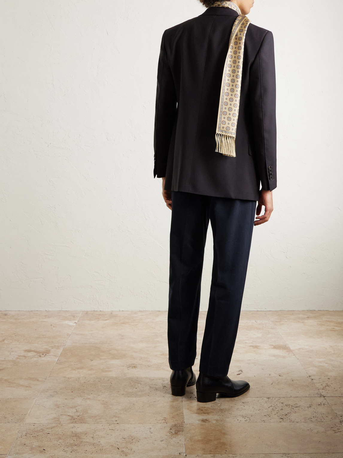 Straight-Leg Cotton-Drill Trousers